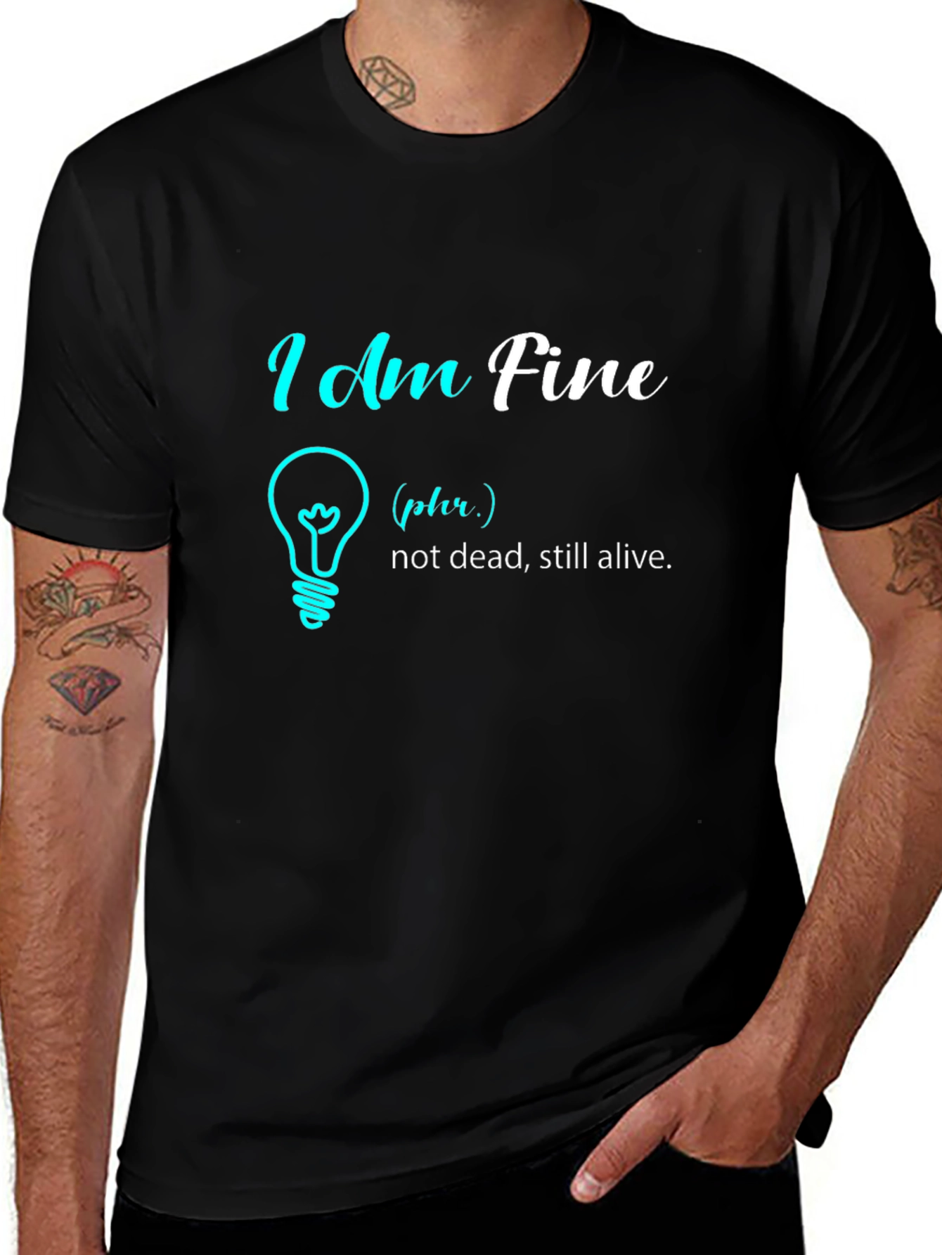 Variant 7 of I Am Fine Graphic Tee - Humor T-Shirt