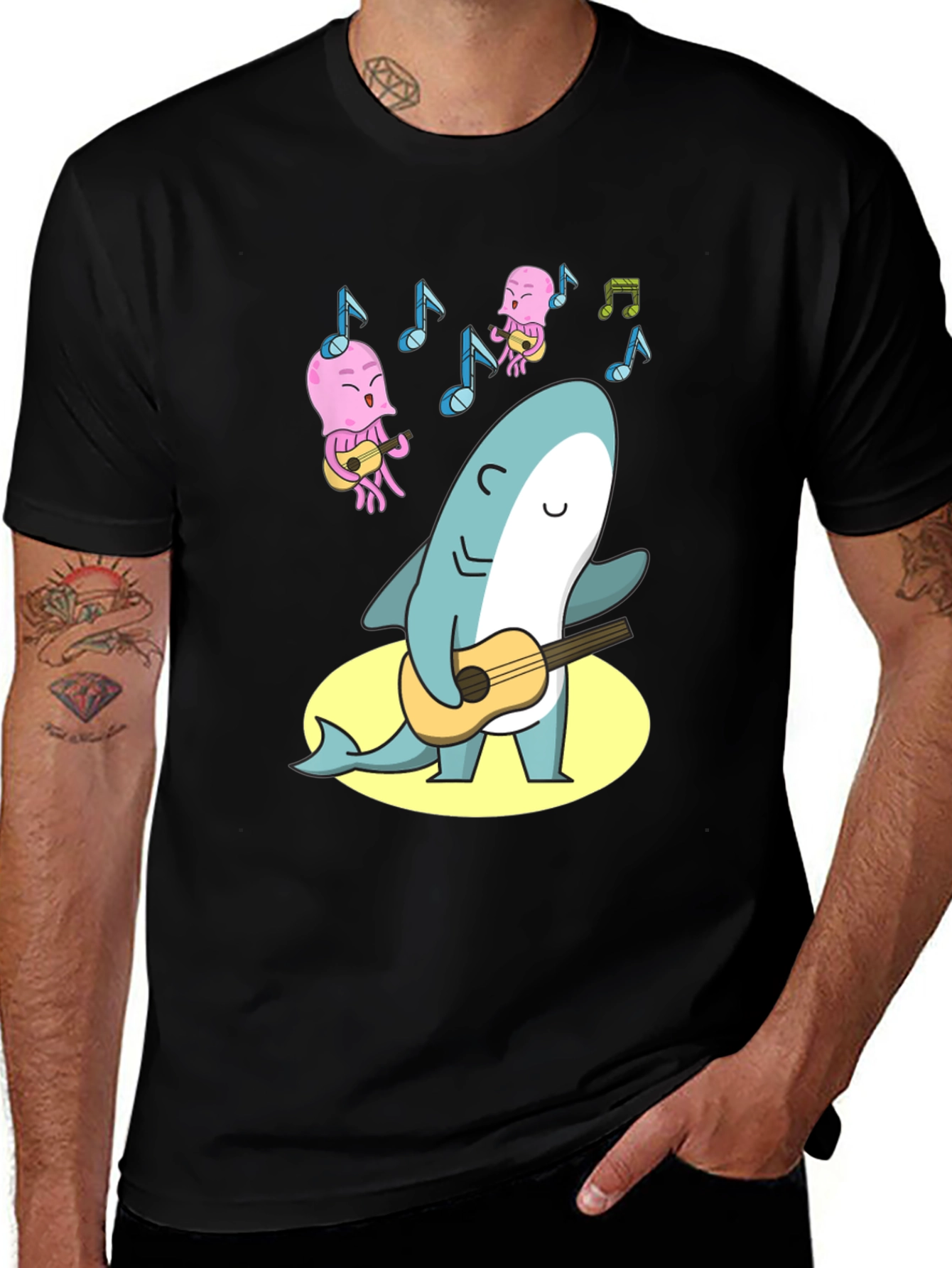 Variant 4 of Shark Guitarist Graphic T-Shirt