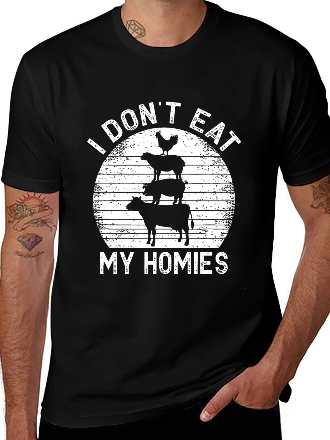 Variant 15 of I Don't Eat My Homies Vegan T-Shirt