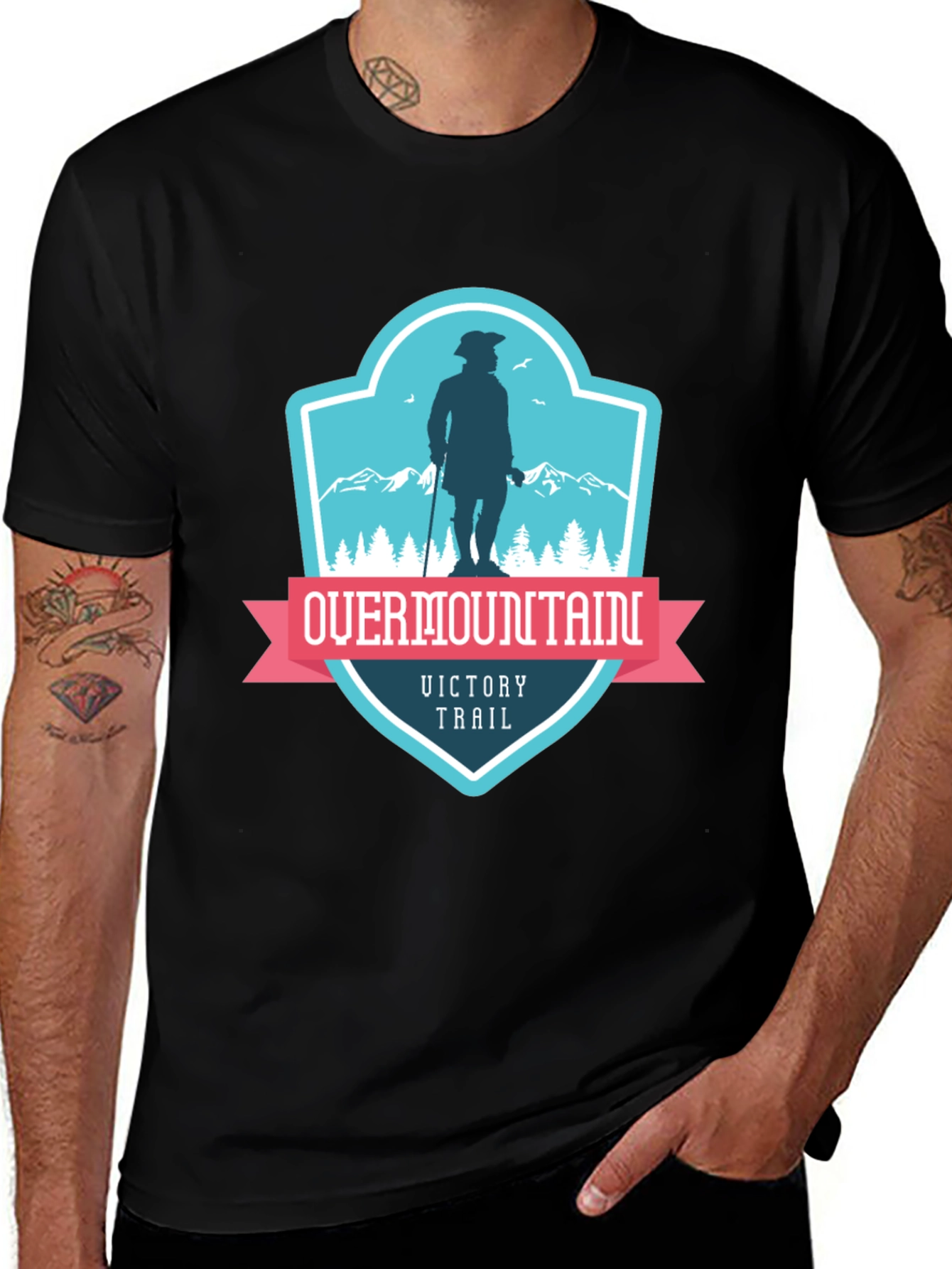 Variant 19 of Overmountain Victory Trail Black Graphic Tee