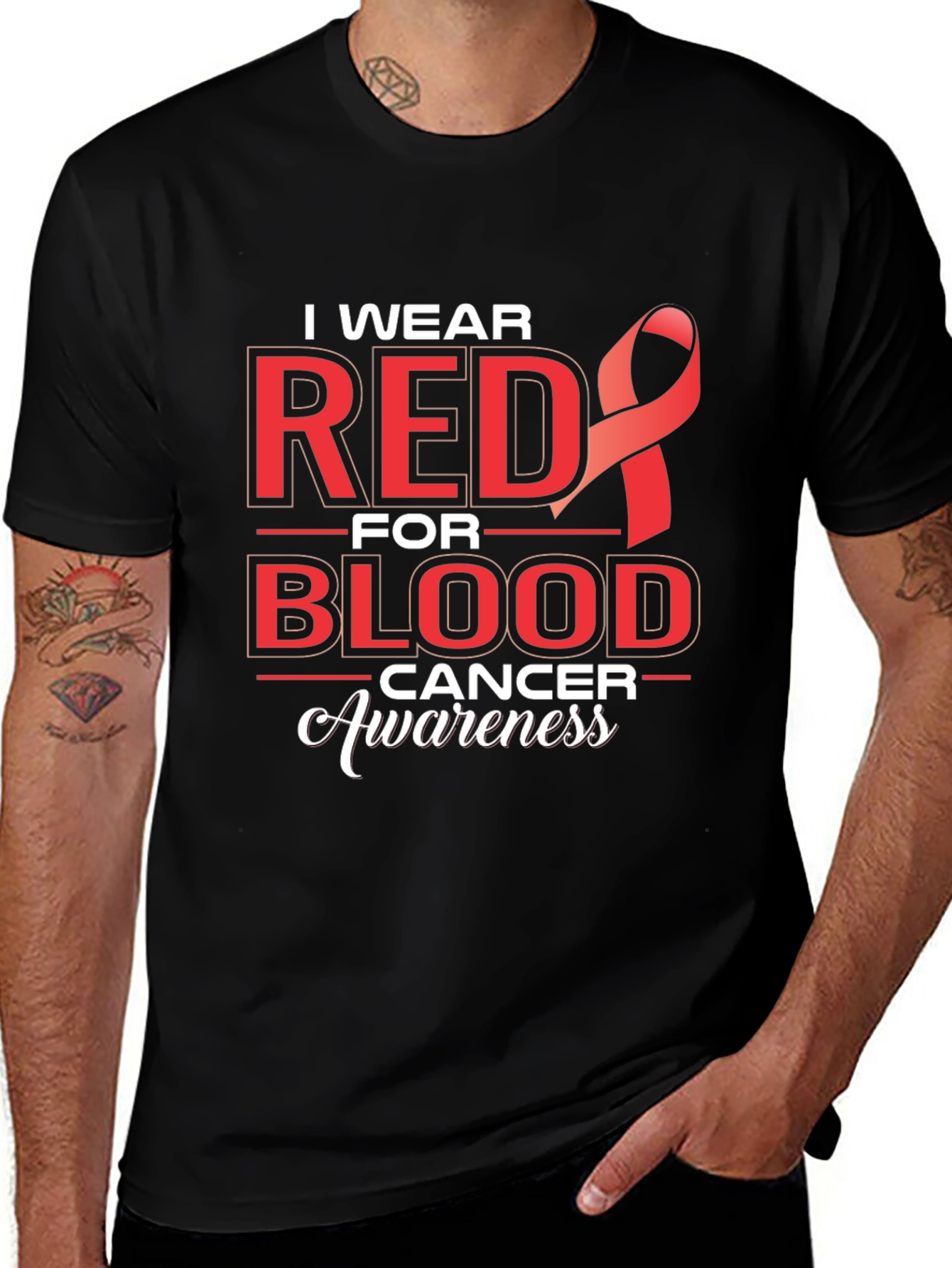 Variant 13 of Red for Blood Cancer Awareness T-Shirt