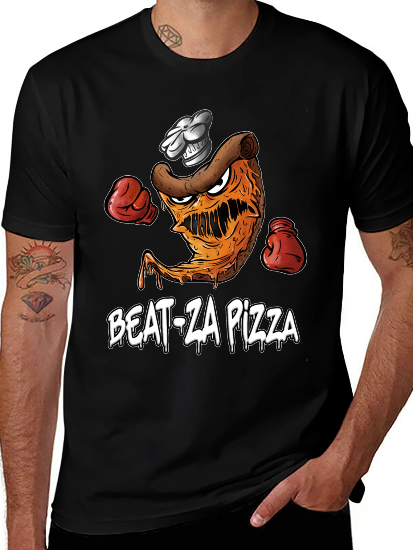Variant 26 of Beat-Za Pizza Graphic T-Shirt
