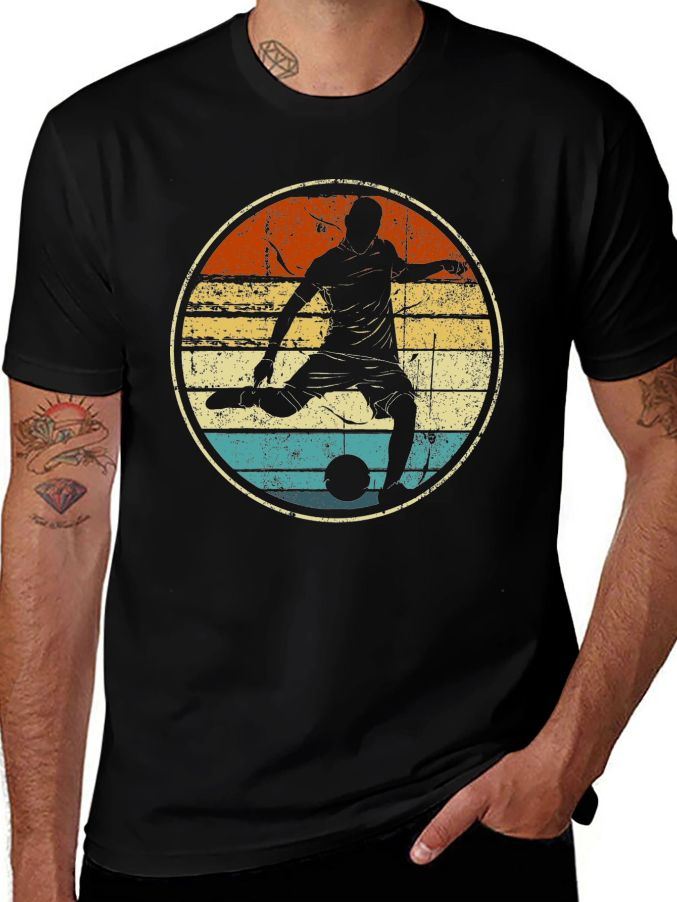 Variant 18 of Retro Soccer Player T-Shirt - Vintage Style