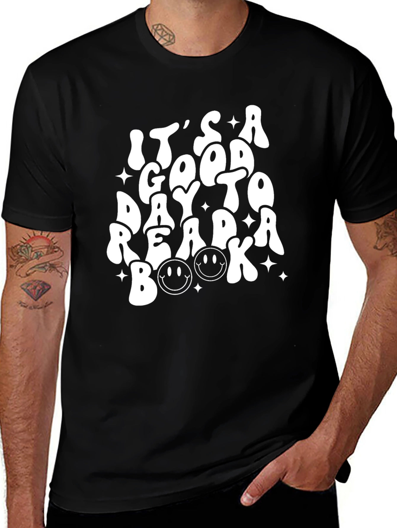 Variant 11 of It's a Good Day to Read a Book Black T-Shirt