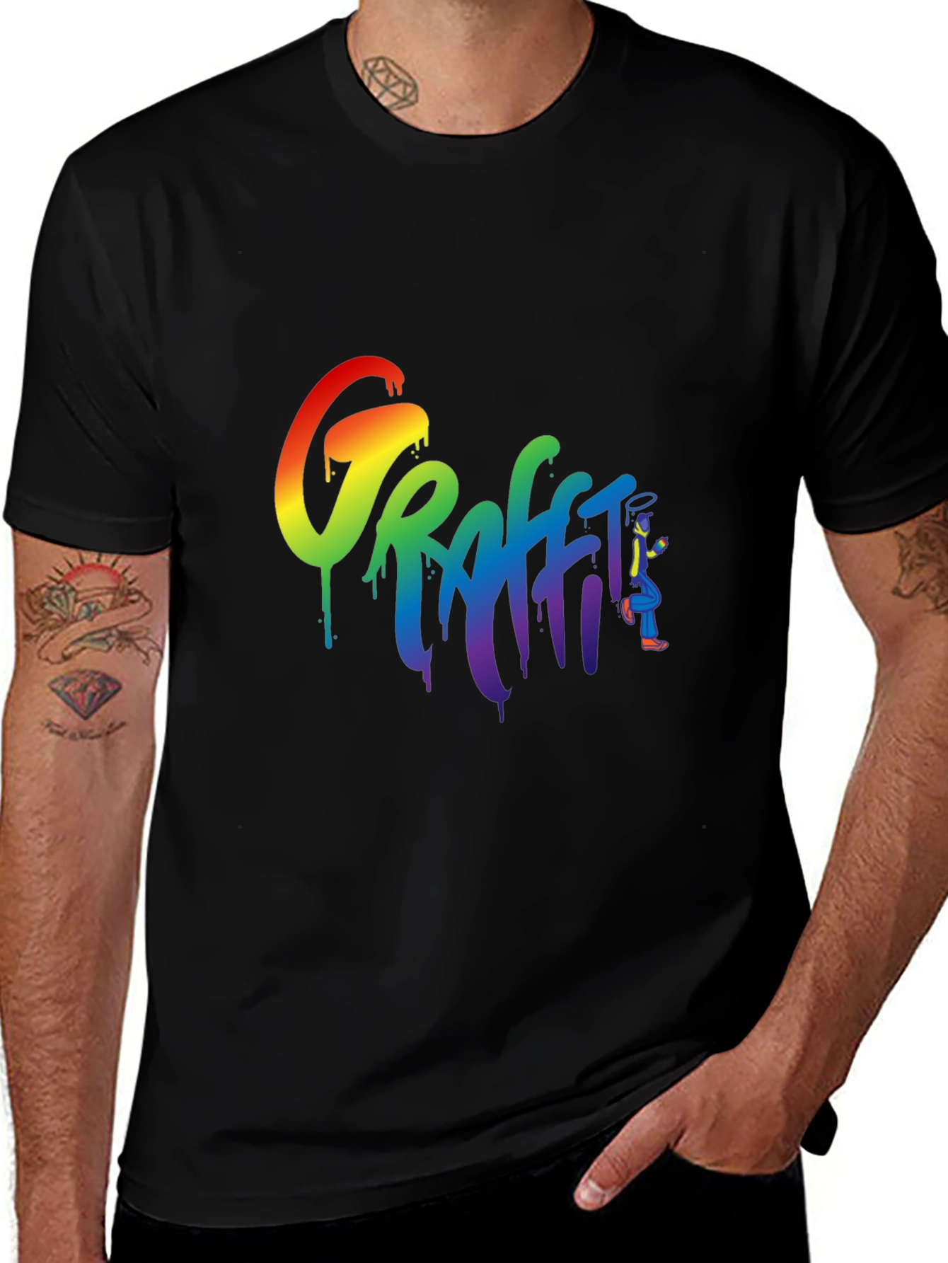 Variant 30 of Rainbow Graffiti T-Shirt - Urban Streetwear
