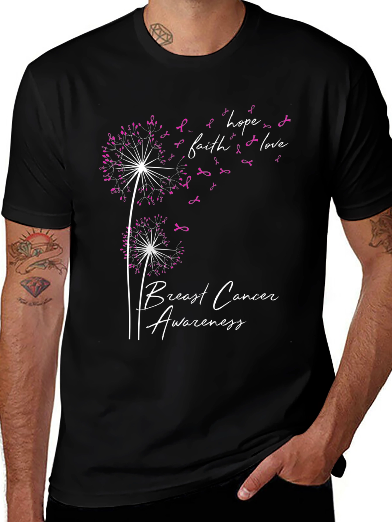 Variant 7 of Breast Cancer Awareness Dandelion Tee