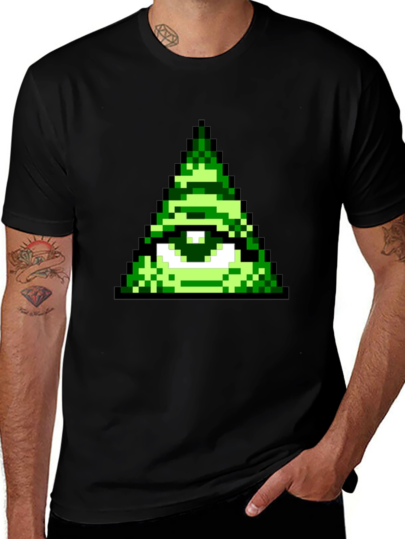 Variant 7 of Pixelated All-Seeing Eye Graphic Tee