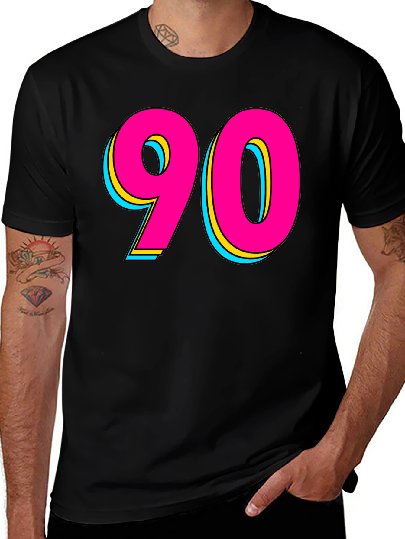 Variant 29 of 90s Style Graphic Tee - Retro Neon Design