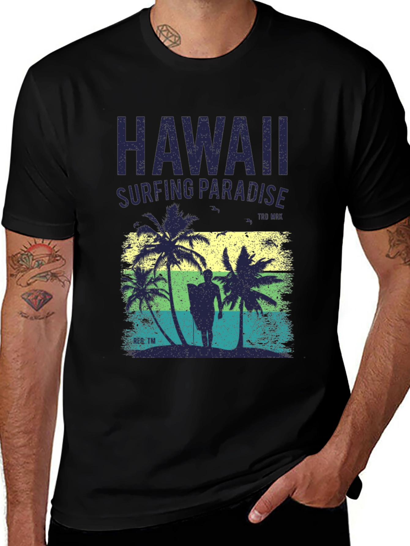 Variant 19 of Hawaii Surfing Paradise Graphic T-Shirt