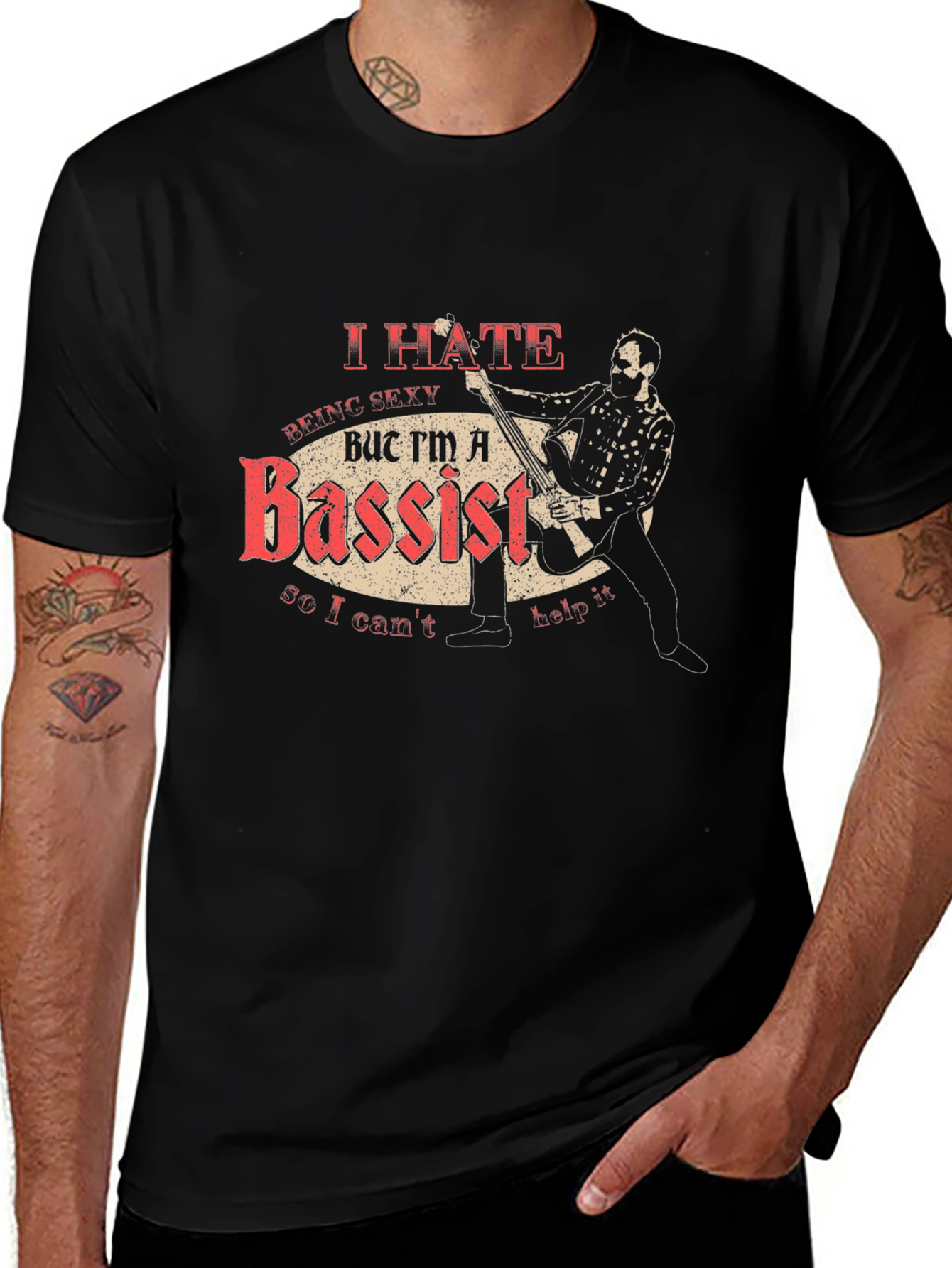 Variant 14 of I Hate Being Sexy Bassist Graphic T-Shirt