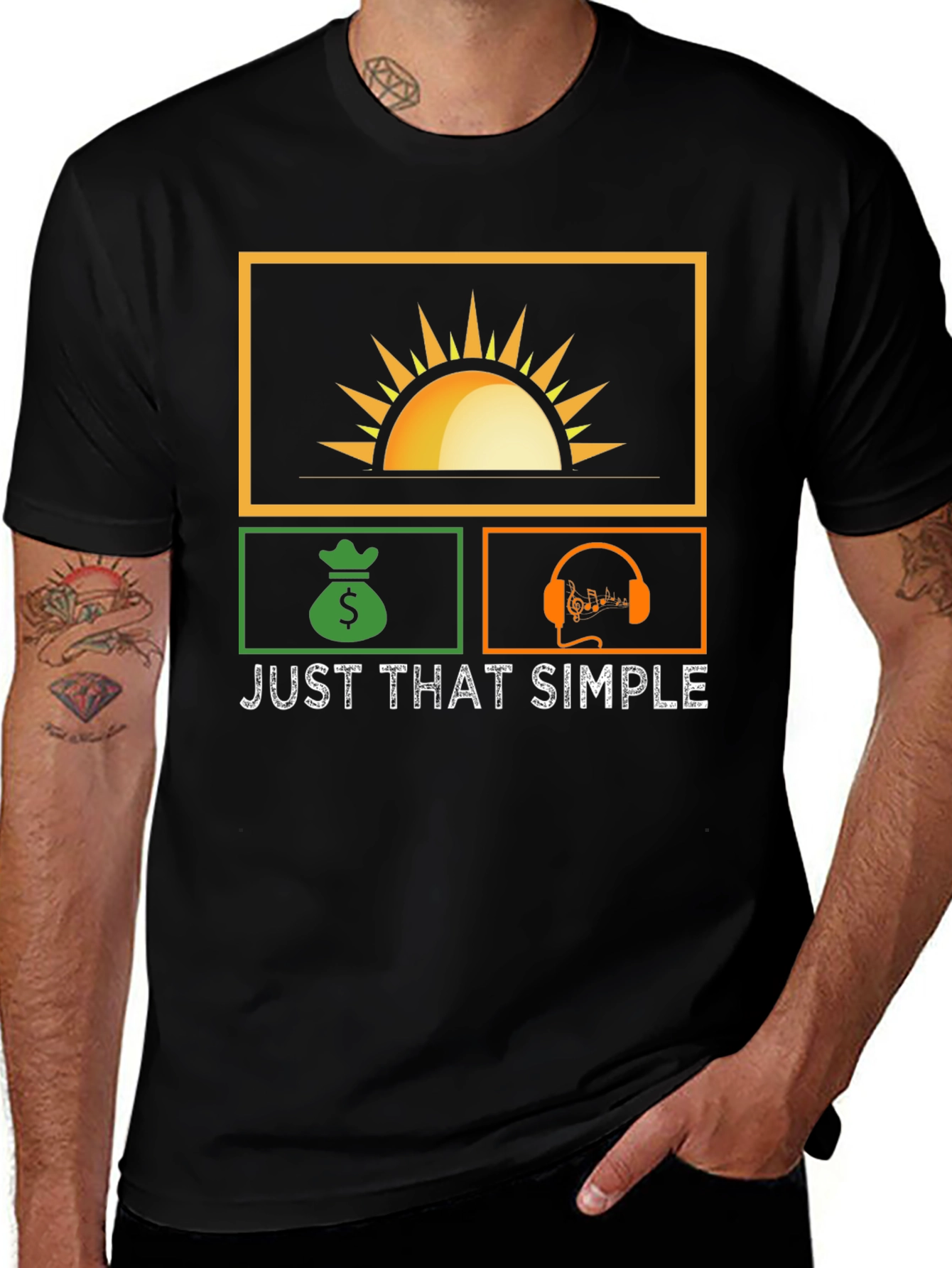 Just That Simple T-Shirt - Sun, Money, Music