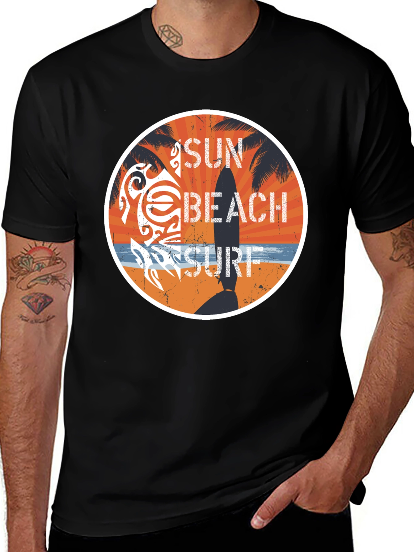 Sun Beach Surf Graphic Tee