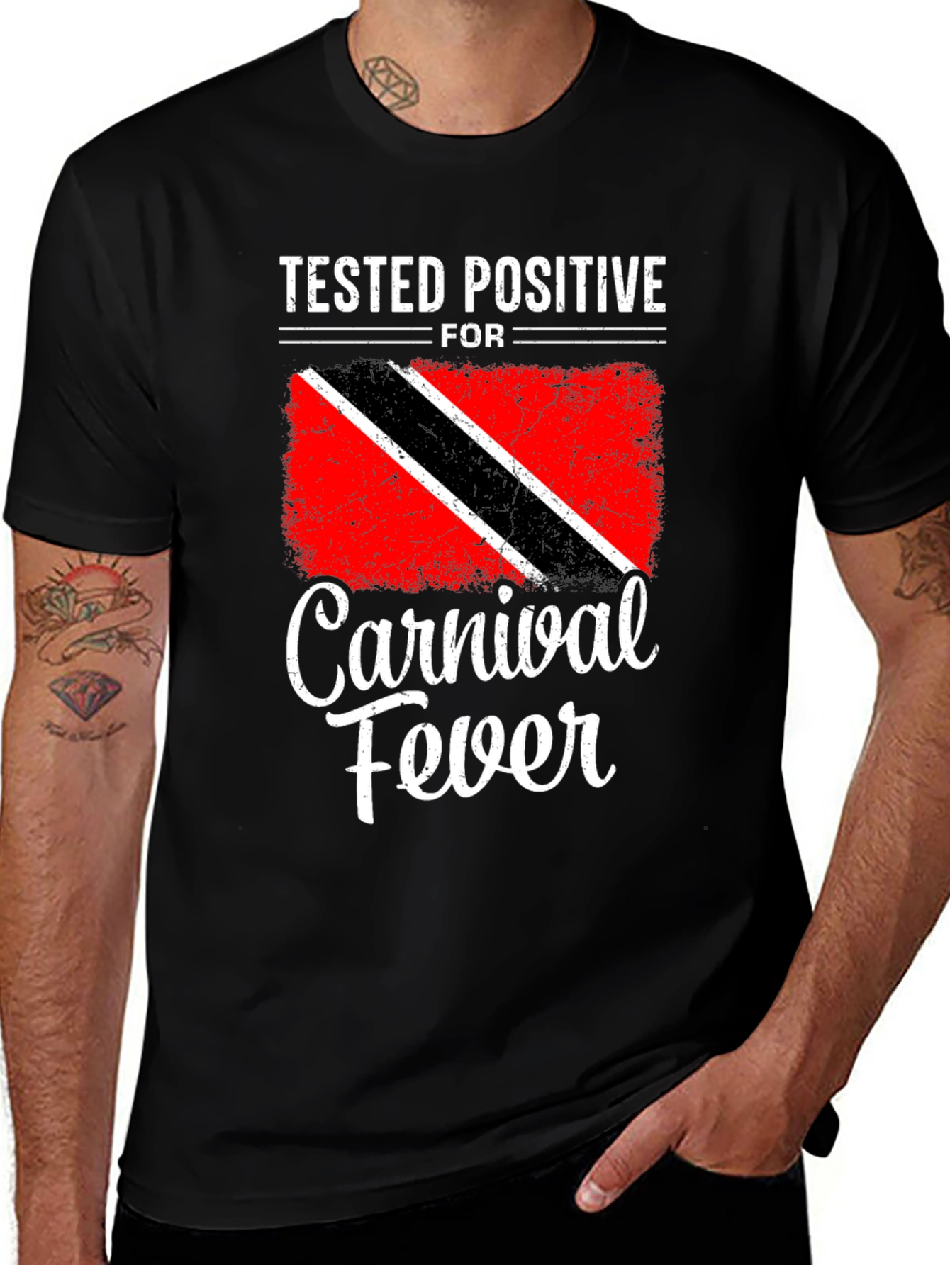 Carnival Fever Tee - Trinidad Flag Inspired Graphic