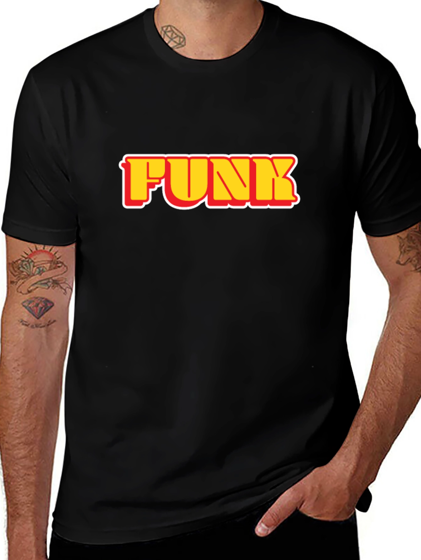 Variant 5 of Funk Graphic Black T-Shirt - Retro Style
