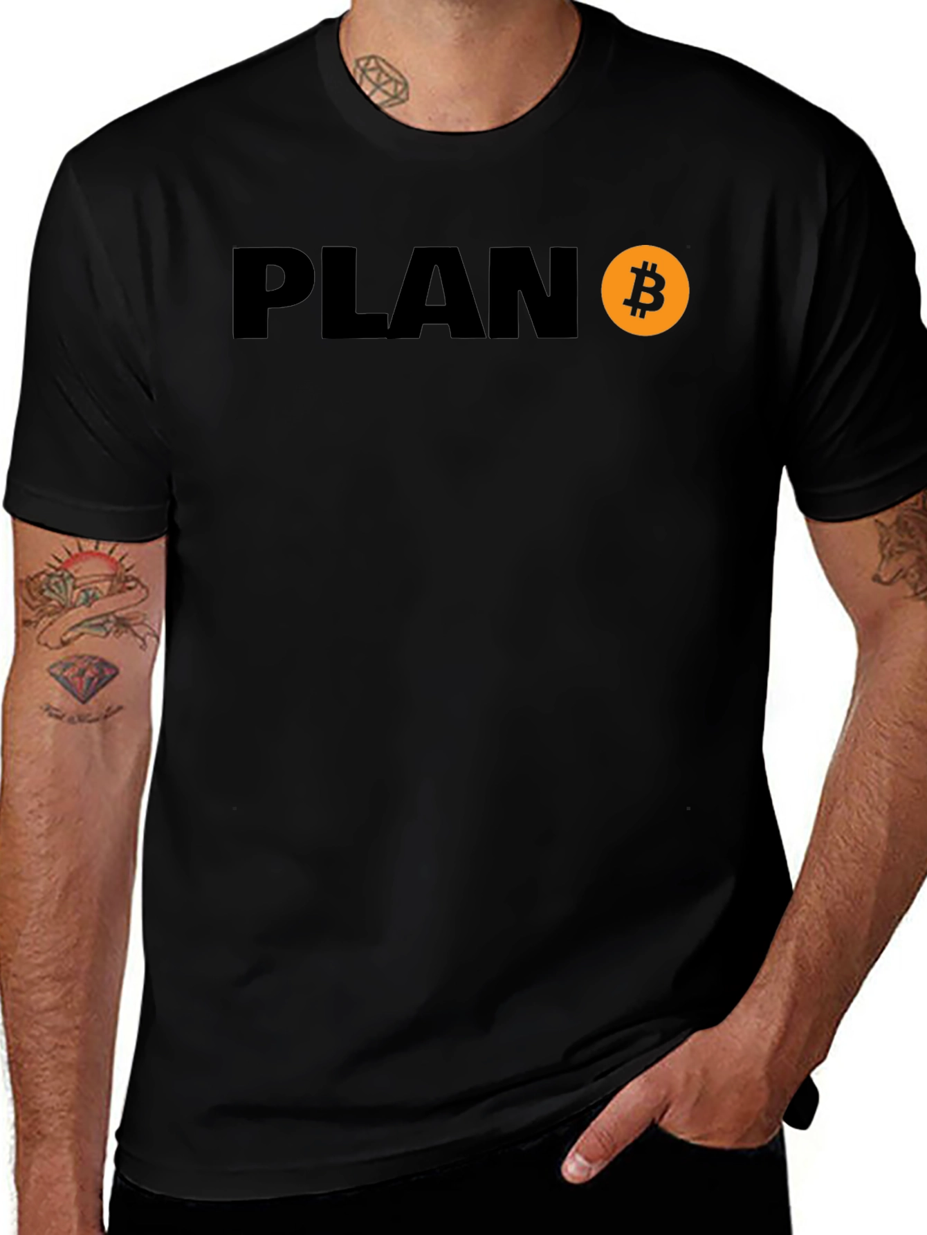 Variant 10 of Plan B Bitcoin Crypto T-Shirt - Black