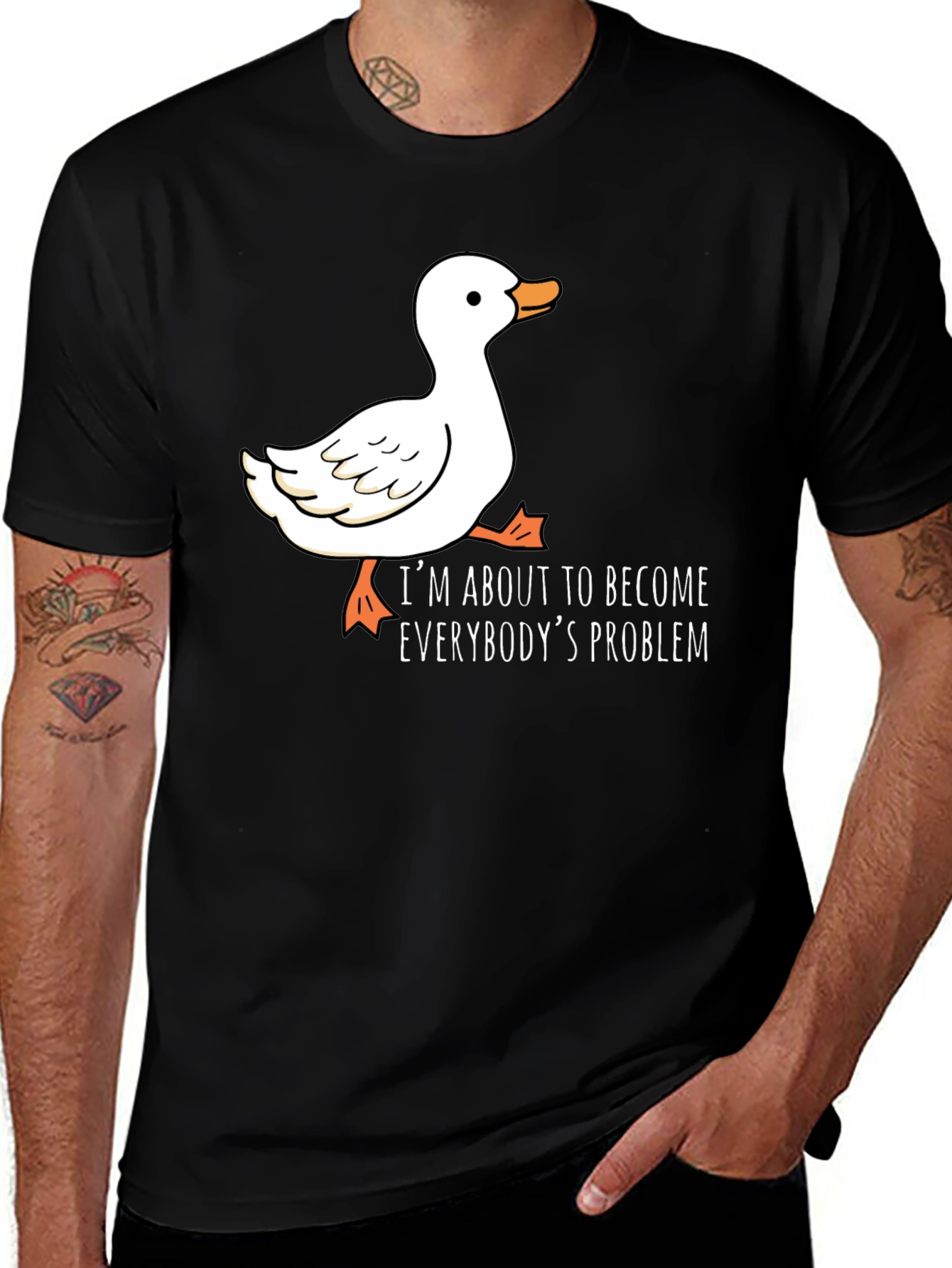 Variant 6 of Duck "About to be Everybody's Problem" Graphic Tee