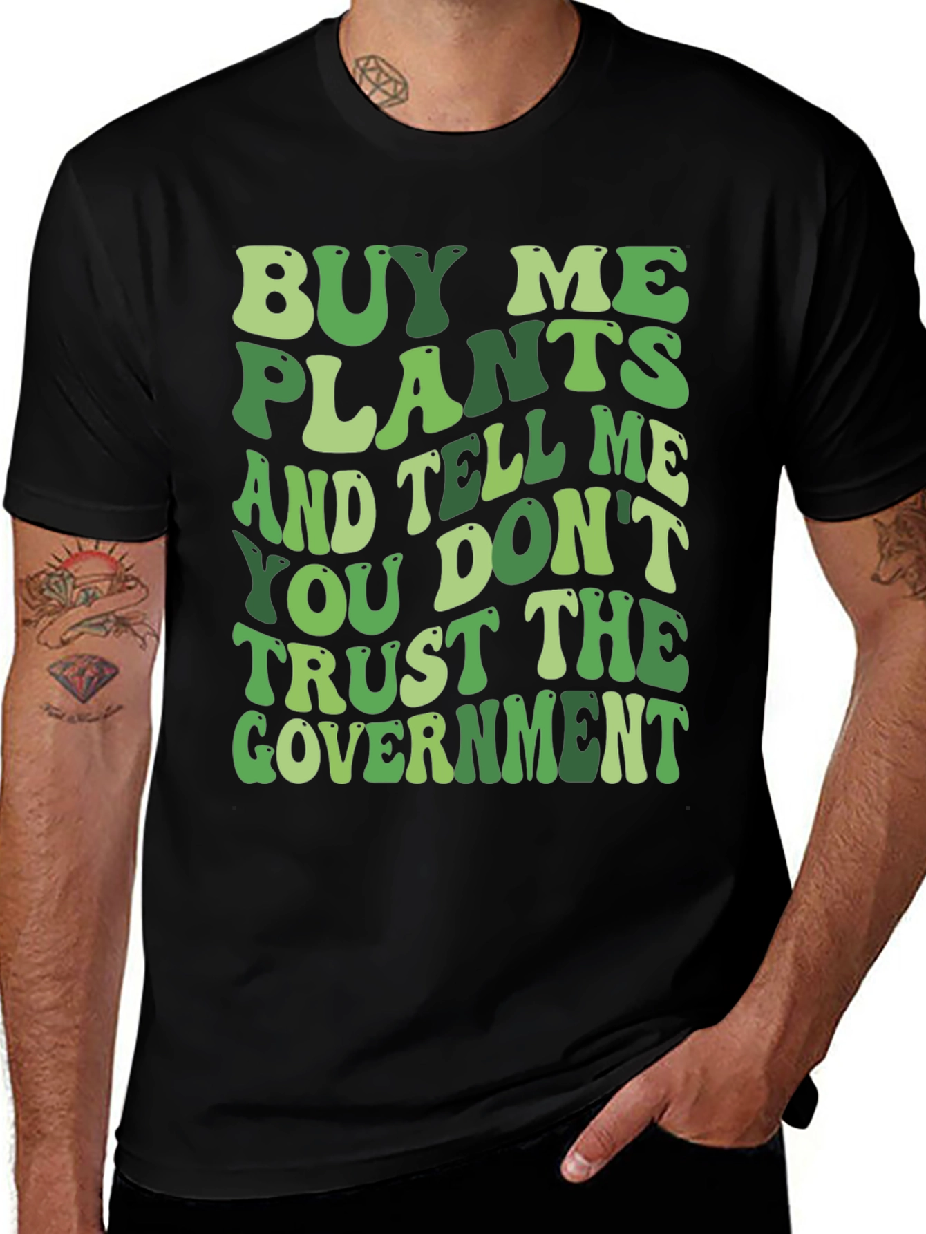 Variant 3 of Buy Me Plants Funny Graphic Tee