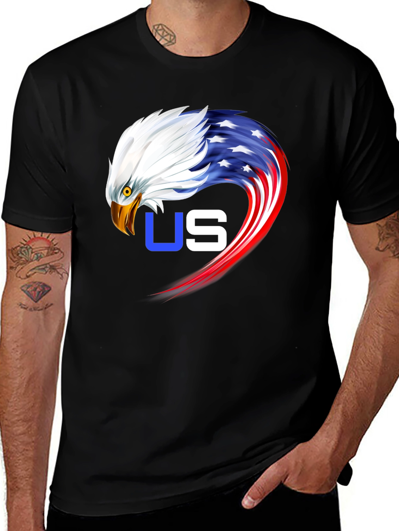 Variant 3 of Patriotic Eagle Graphic Tee - USA Pride
