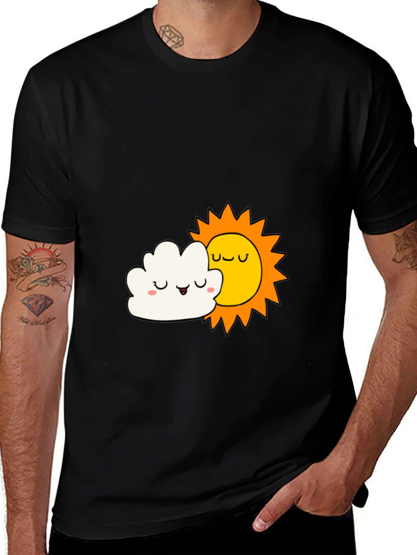 Variant 20 of Cute Cloud & Sun Graphic Tee