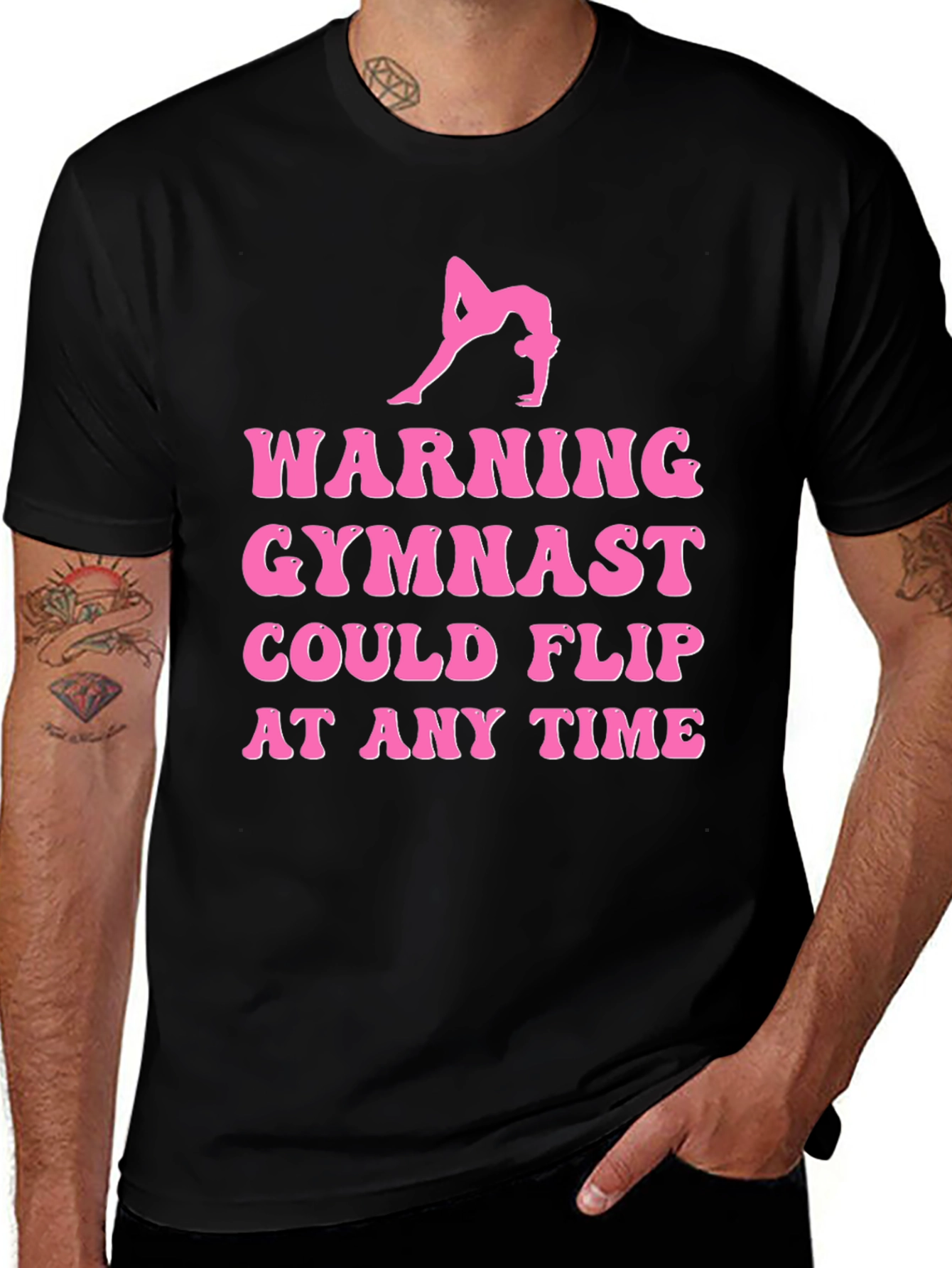 Variant 10 of Warning Gymnast Could Flip Funny T-Shirt