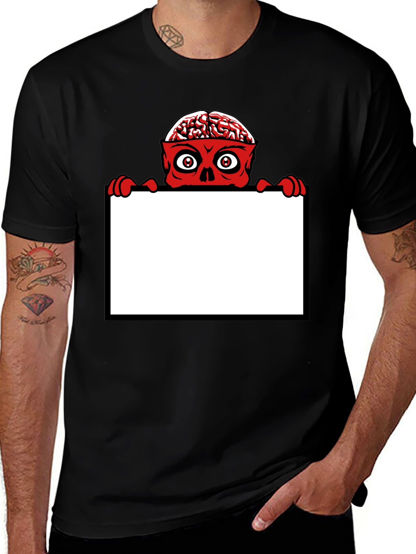 Variant 12 of Brainy Zombie Graphic Tee - Unique Halloween Shirt