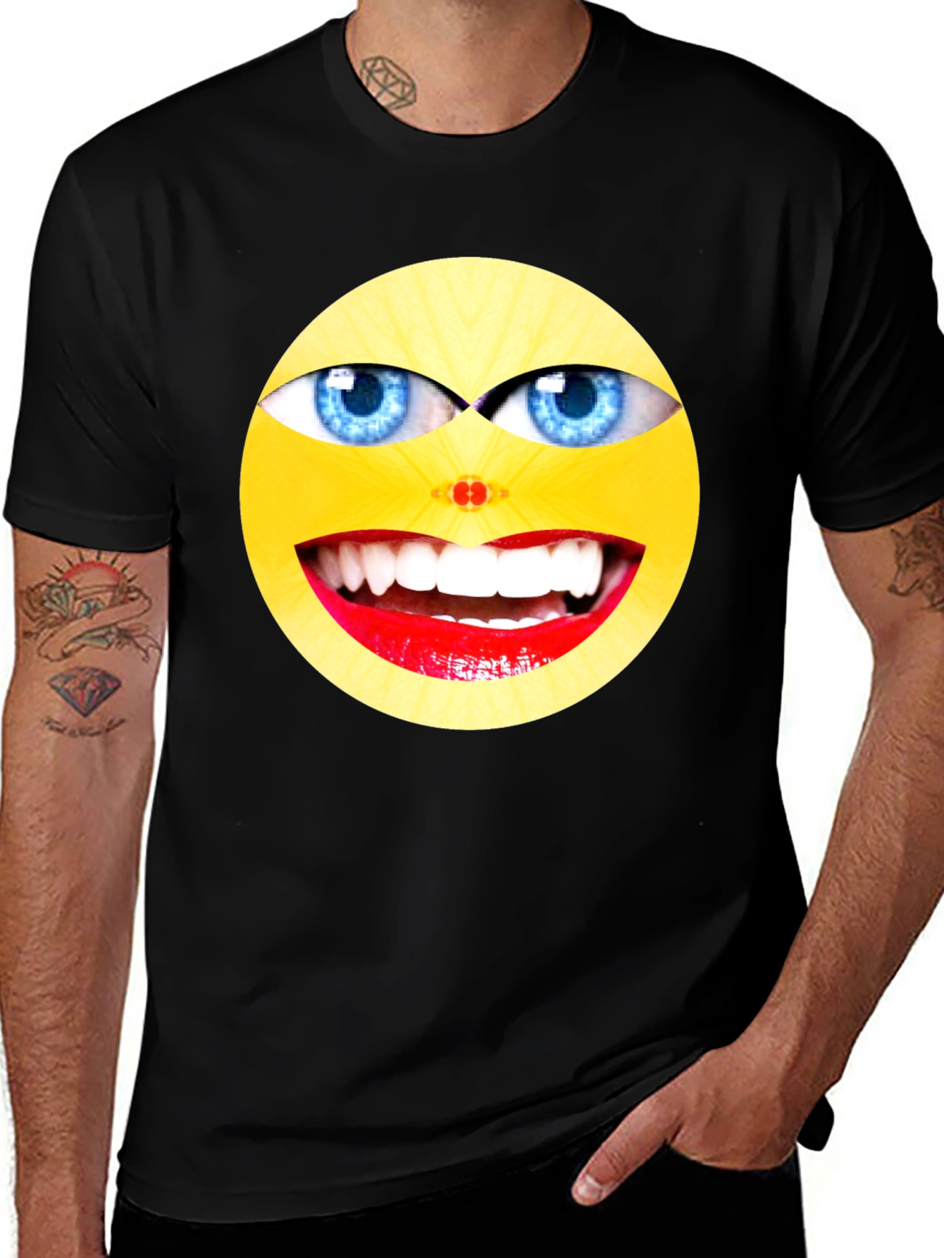 Variant 13 of Crazy Smiley Face Graphic Tee
