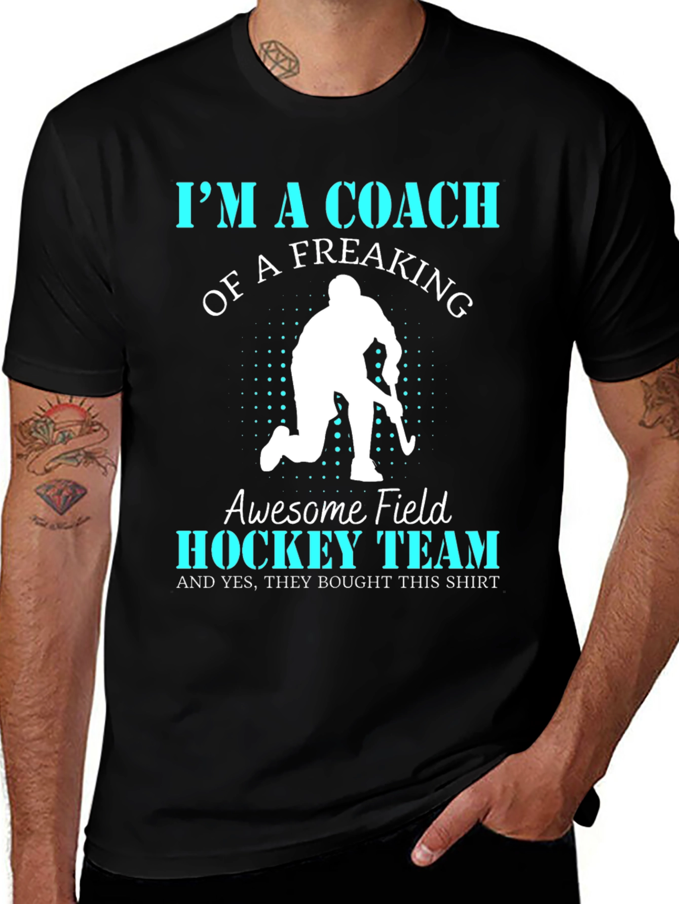 Variant 17 of Awesome Field Hockey Coach T-Shirt