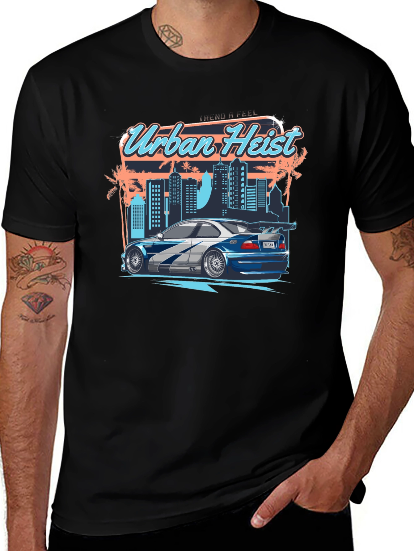 Variant 26 of Urban Heist Car Graphic T-Shirt