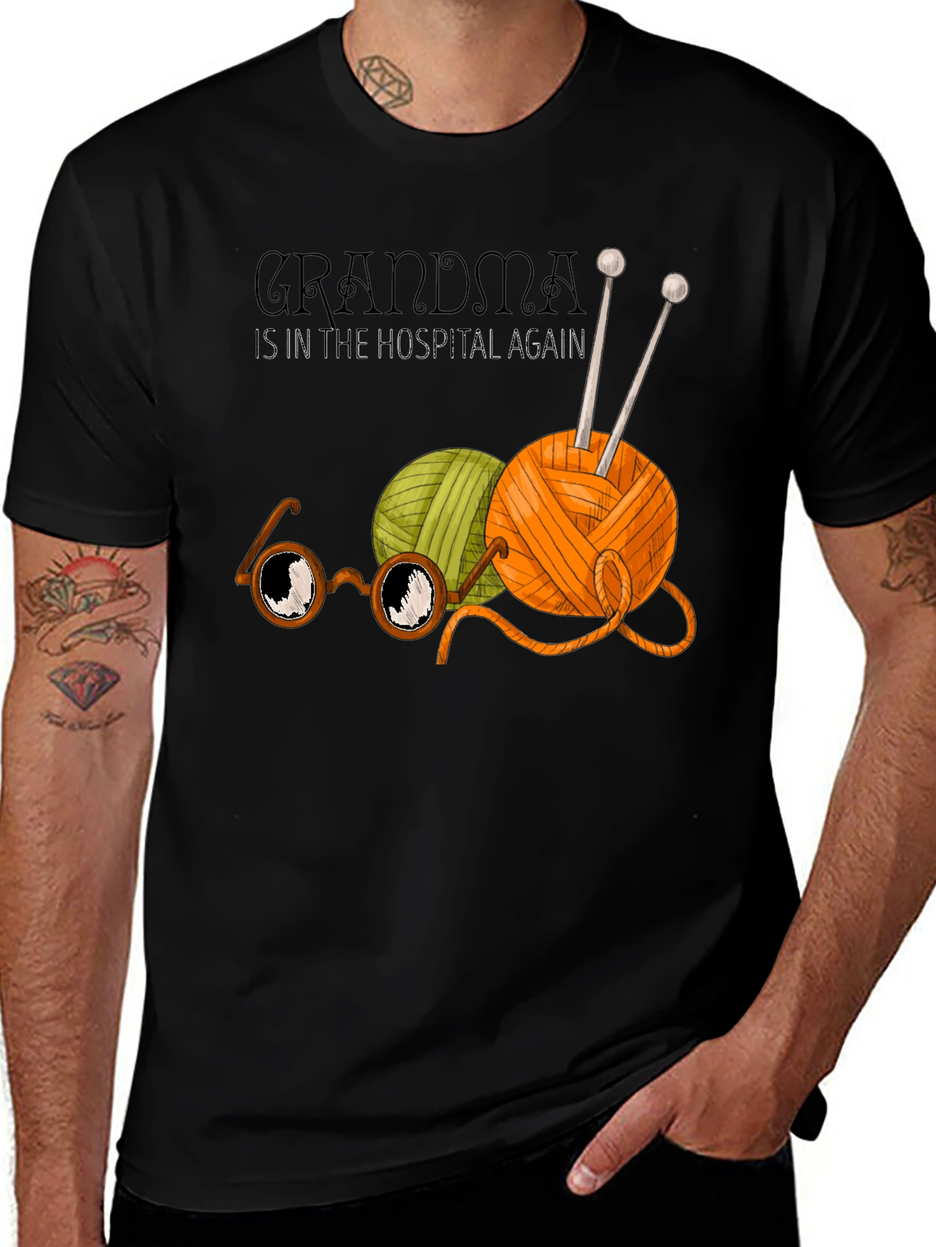 Variant 22 of Grandma Hospital Again Funny Knit T-Shirt