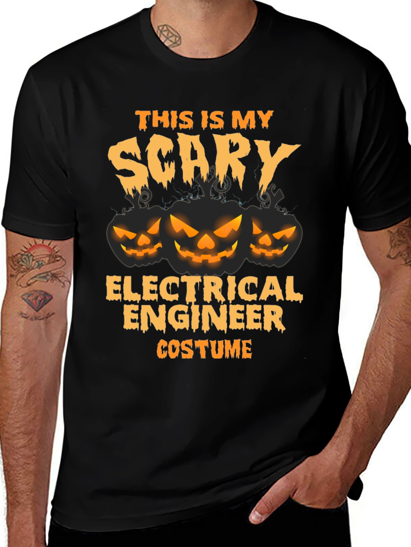 Scary Electrical Engineer Halloween Costume T-Shirt