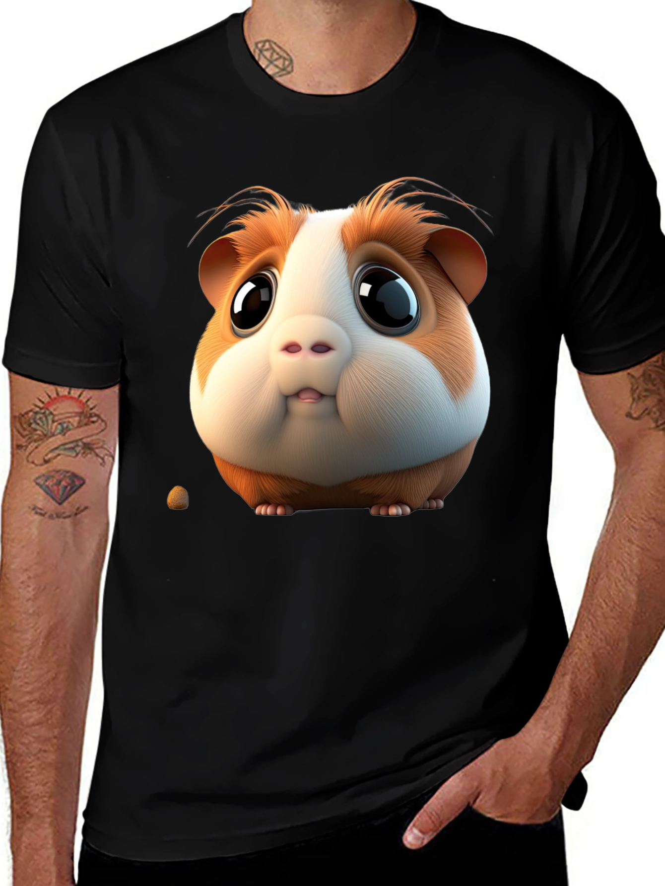 Variant 6 of Cute Guinea Pig Graphic Tee - Unique Design
