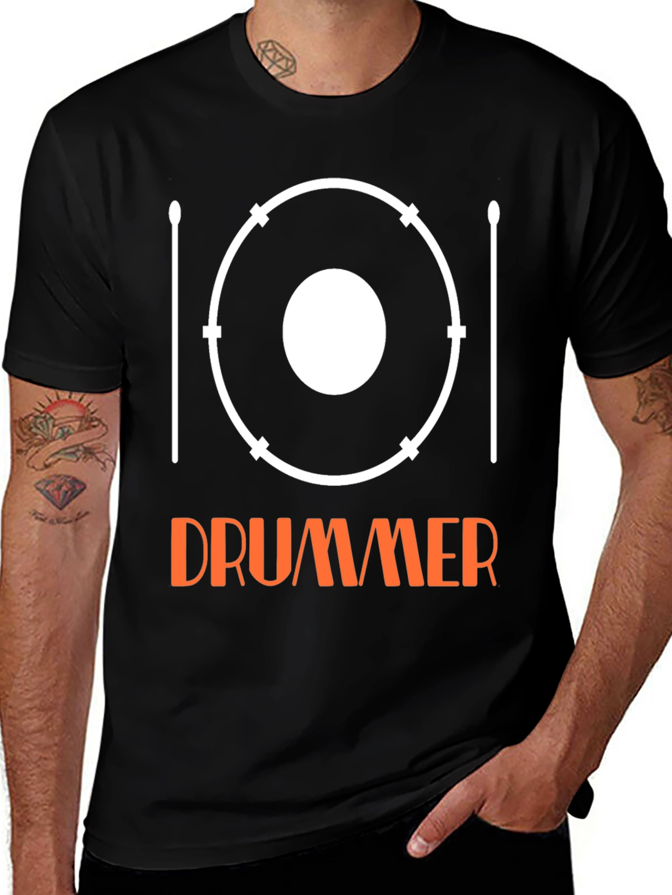Variant 6 of Drummer Graphic T-Shirt - Music Lover Tee
