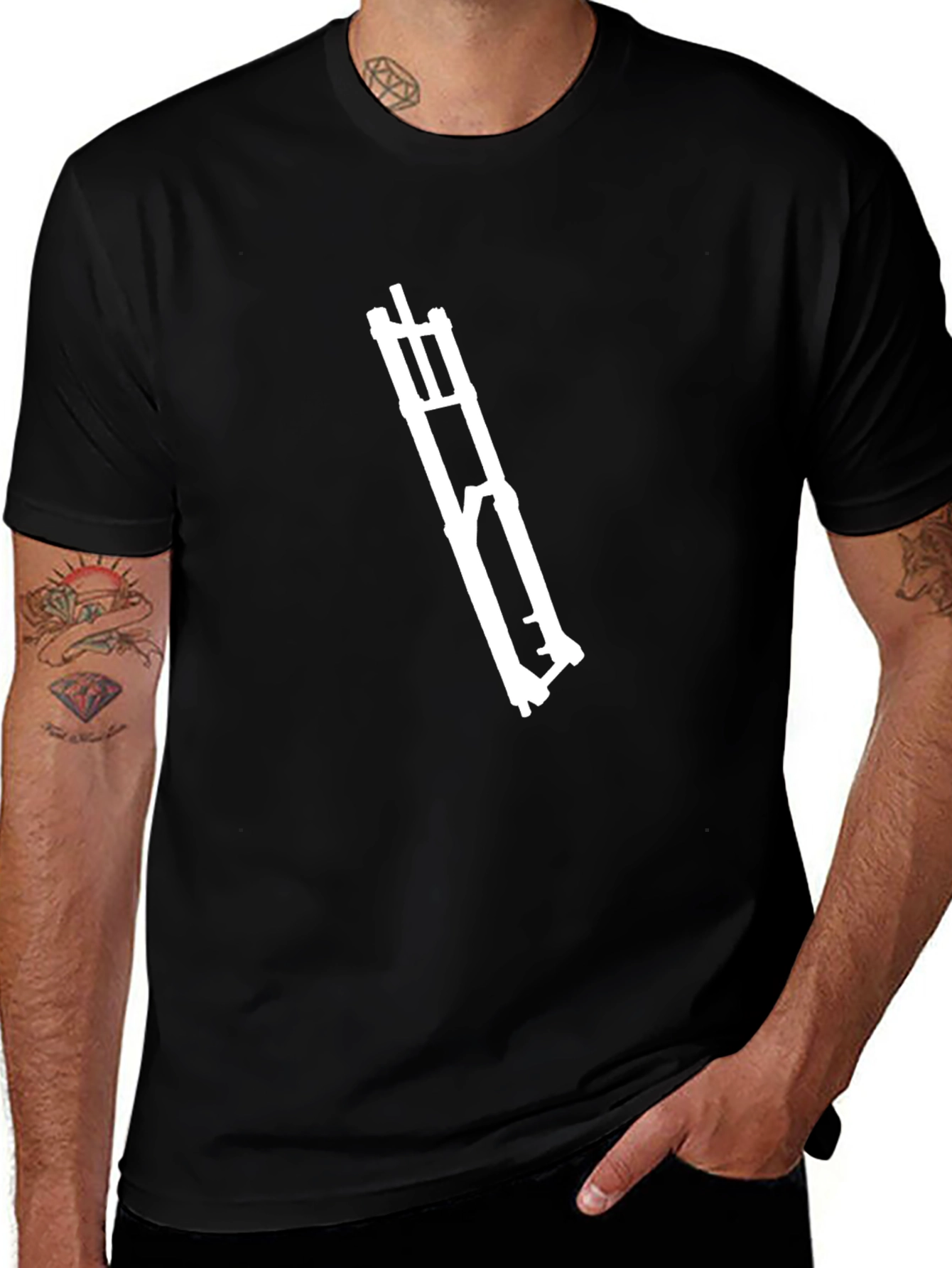 Mountain Bike Fork Graphic T-Shirt
