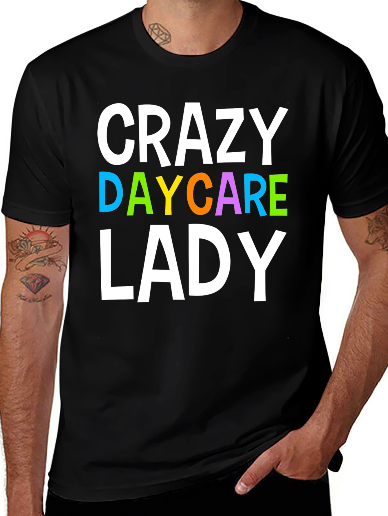 Variant 9 of Crazy Daycare Lady T-Shirt - Novelty Graphic Tee