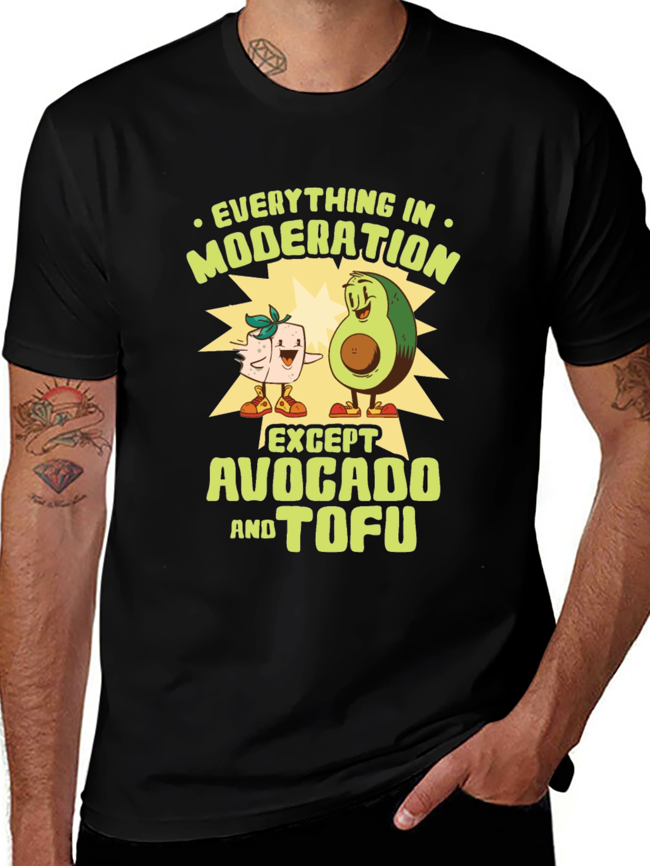 Variant 2 of Avocado Tofu Funny Graphic Tee