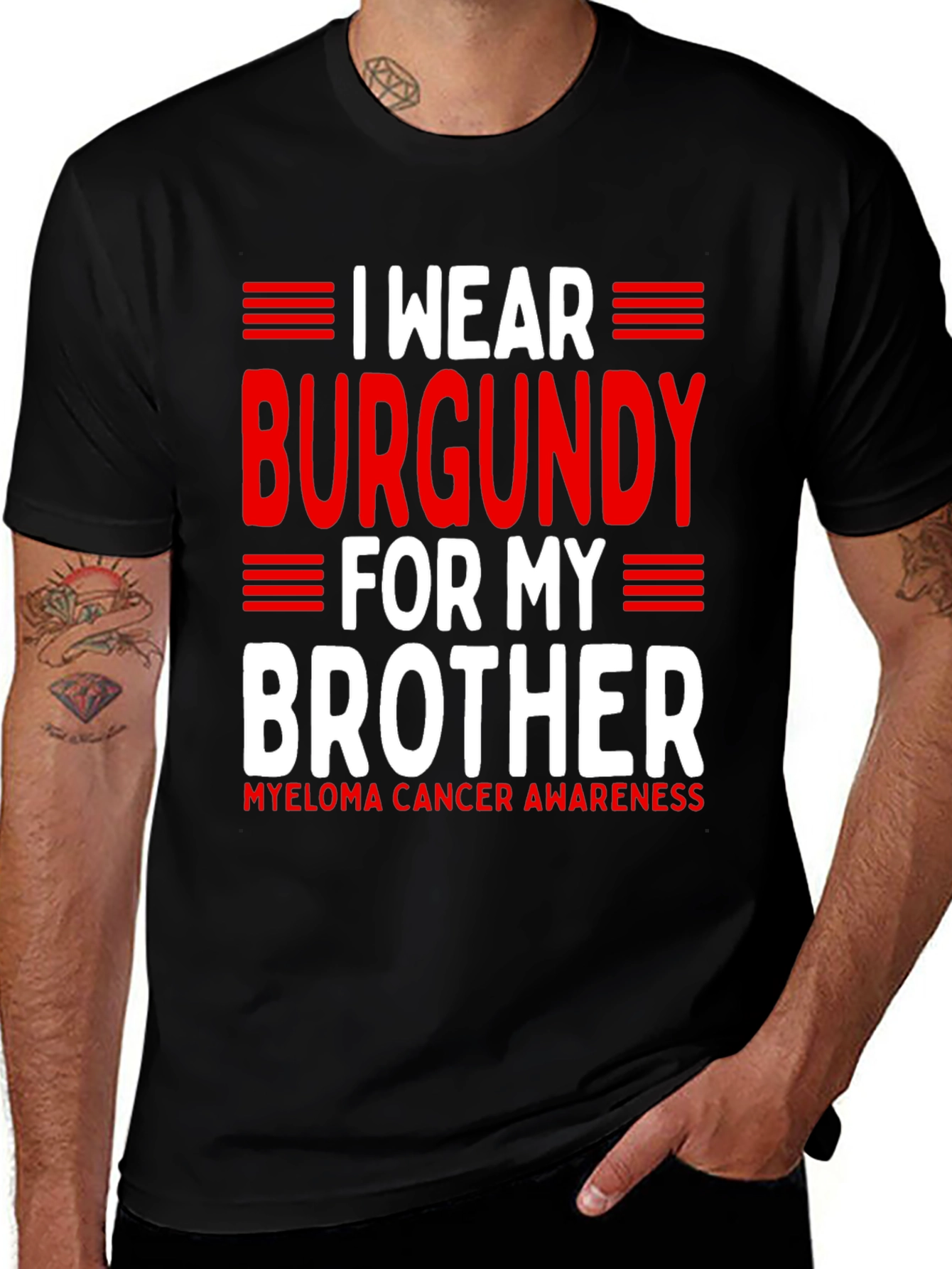 Burgundy Brother Awareness T-Shirt