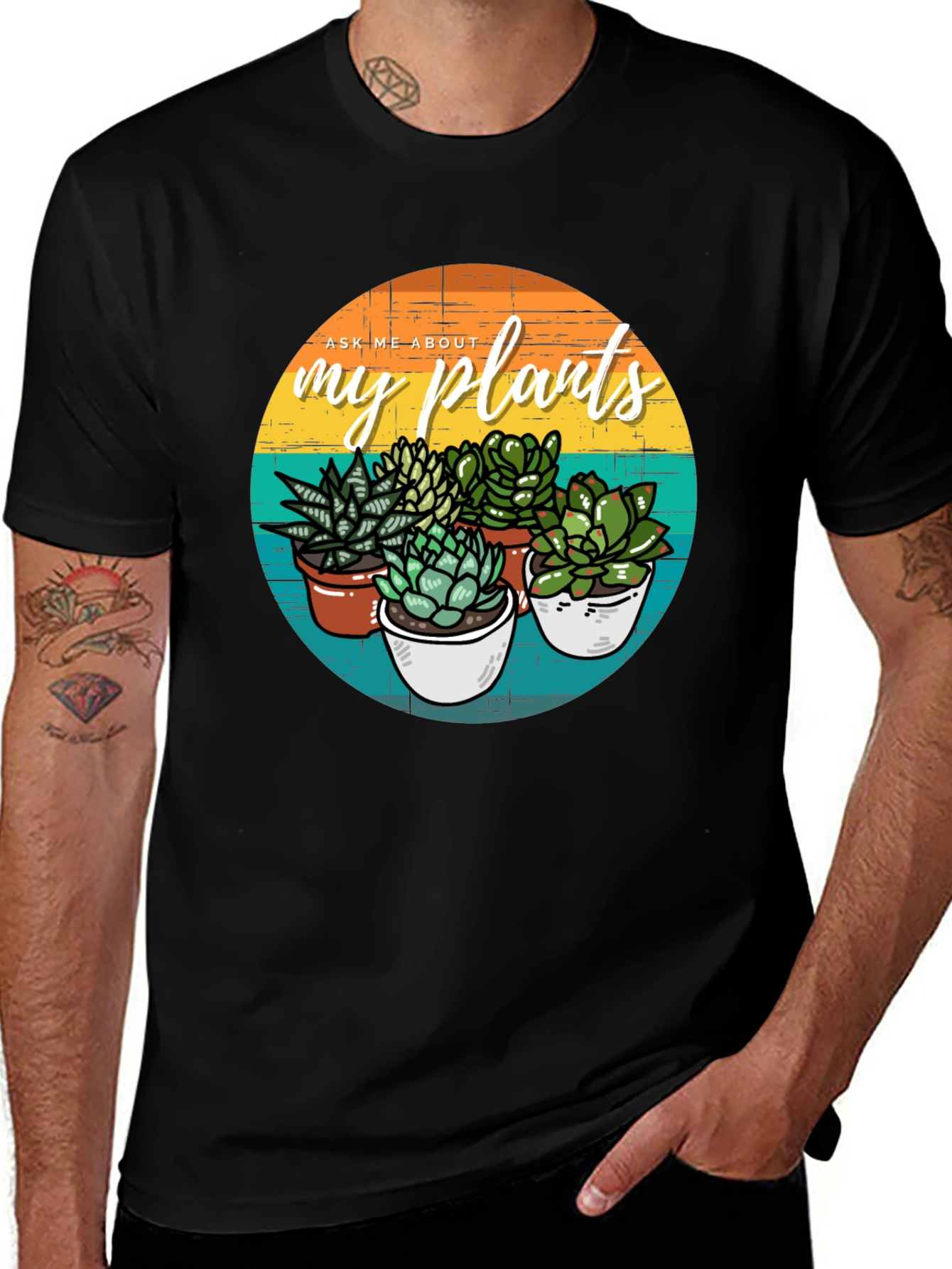 Variant 24 of Ask Me About My Plants T-Shirt, Succulent Lover Tee