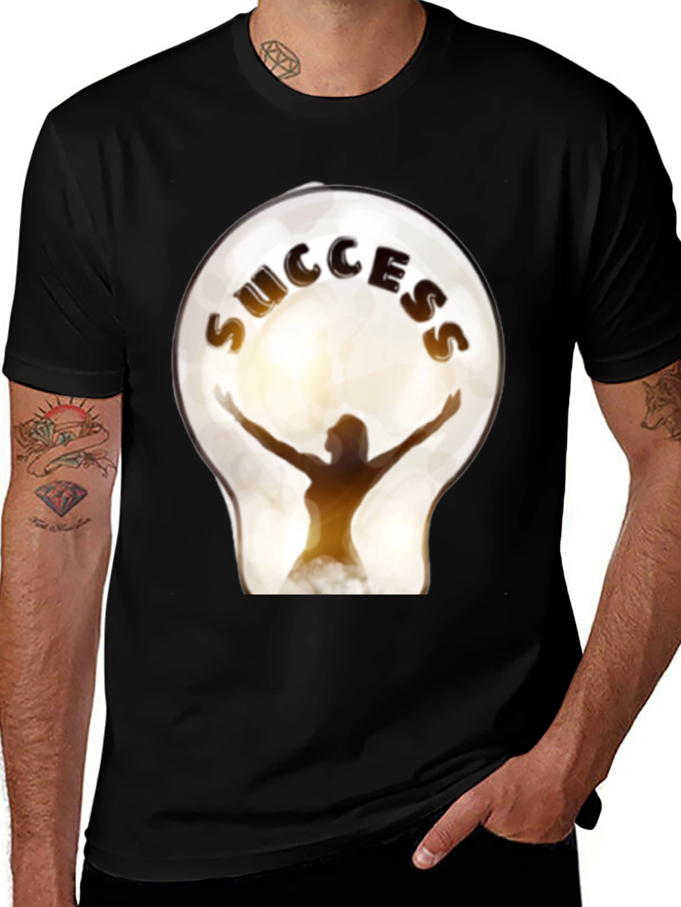 Variant 12 of Success Lightbulb Graphic T-Shirt