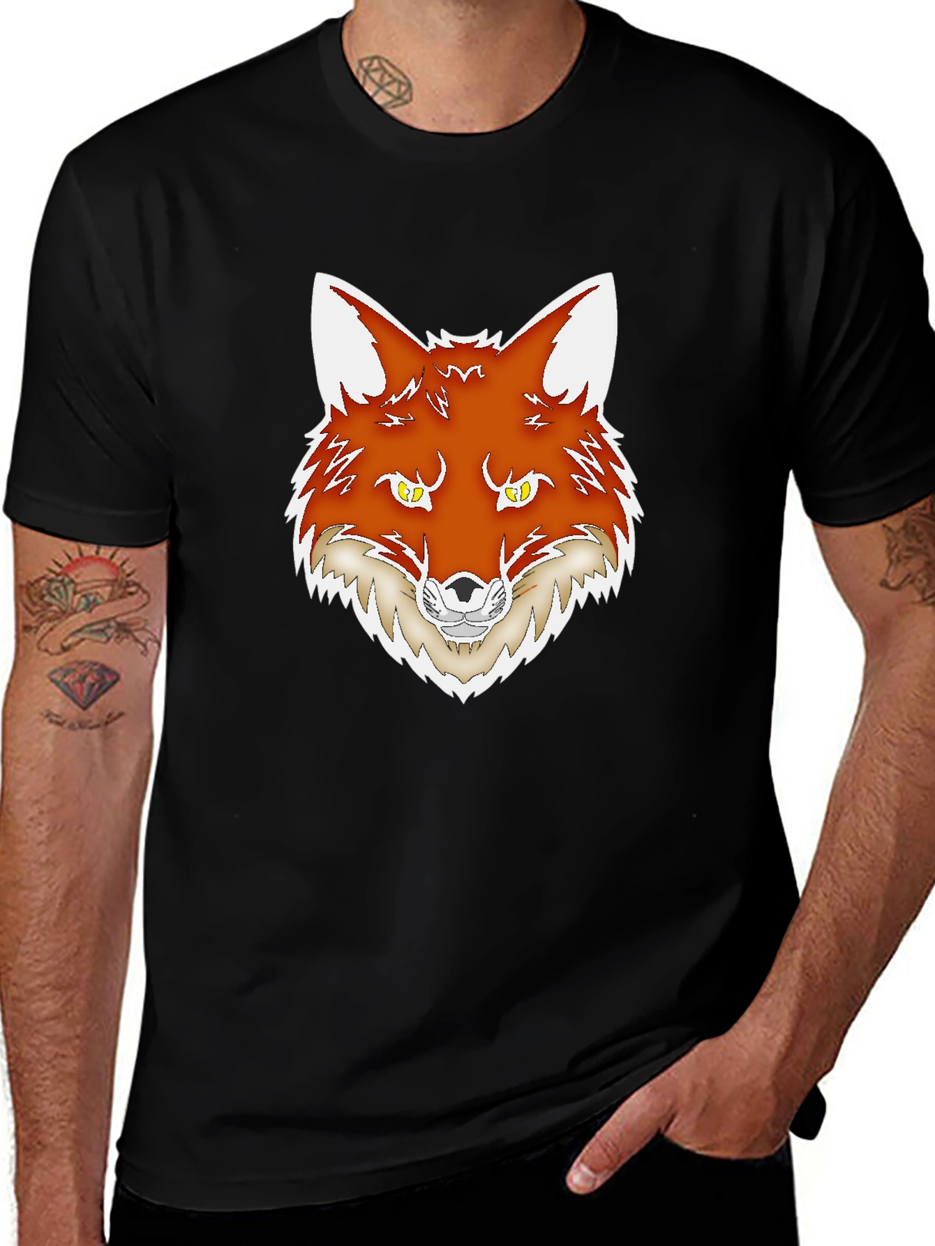 Variant 6 of Fox Graphic T-Shirt - Unique Design