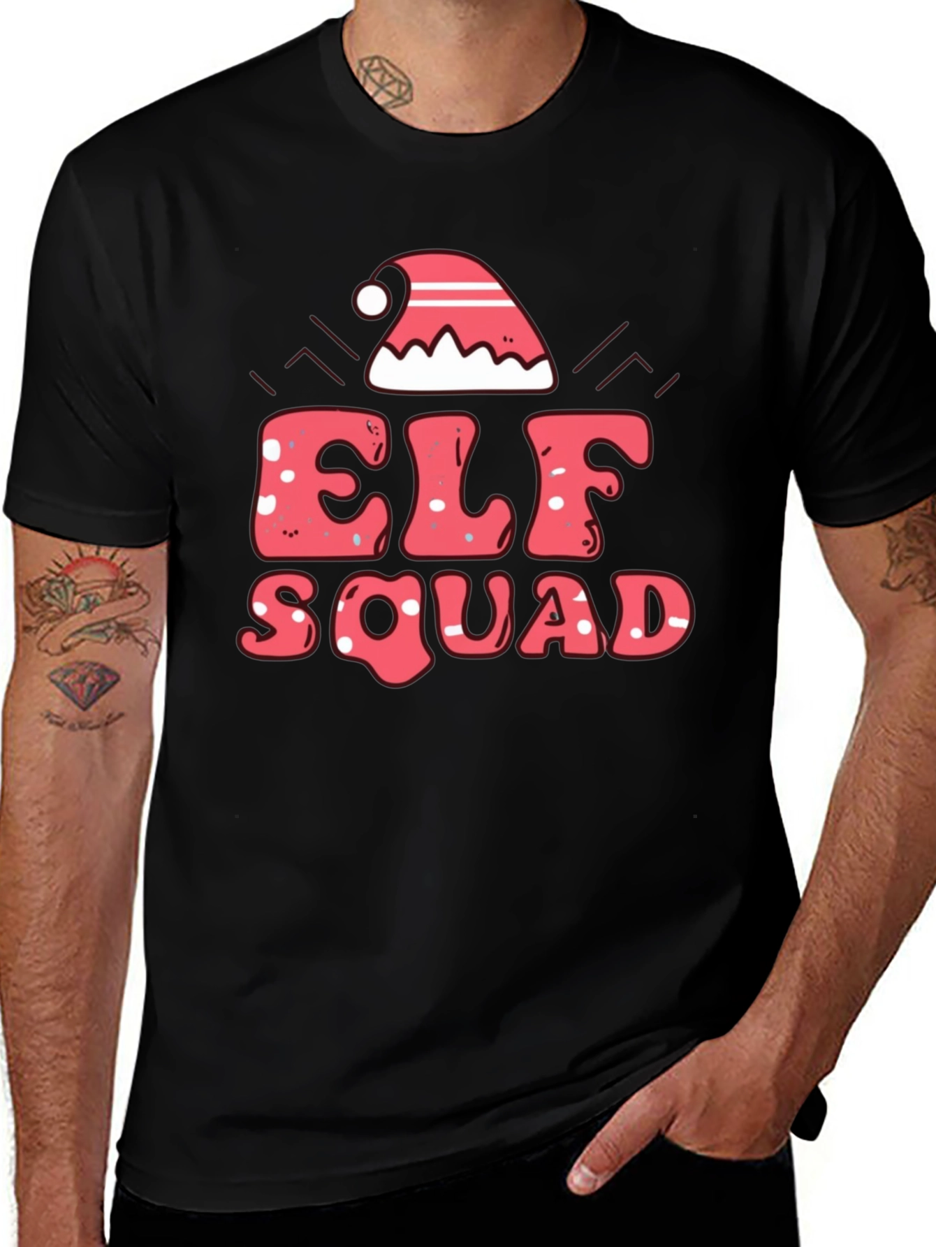 Elf Squad Christmas Graphic Tee