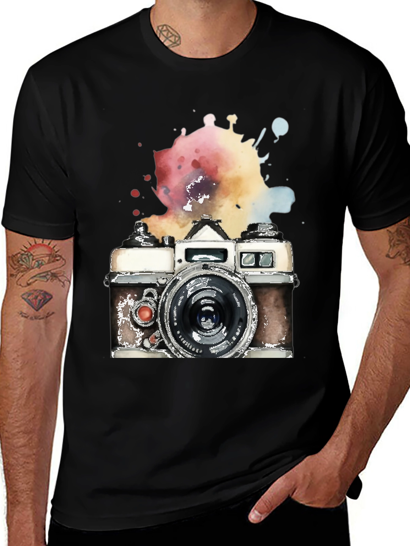 Variant 30 of Vintage Camera Watercolor Graphic Tee