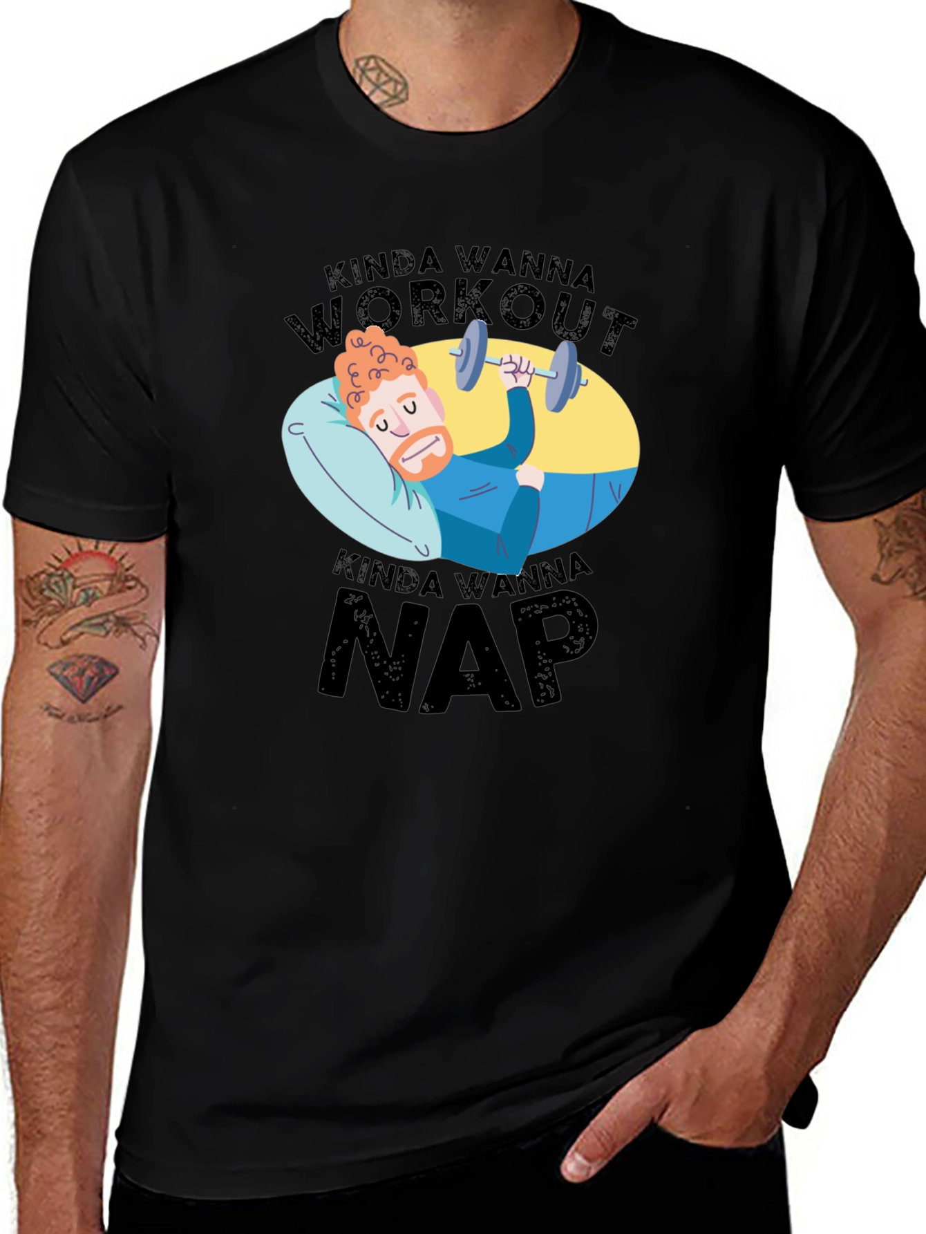 Variant 28 of Kinda Wanna Workout Kinda Wanna Nap Funny T-Shirt