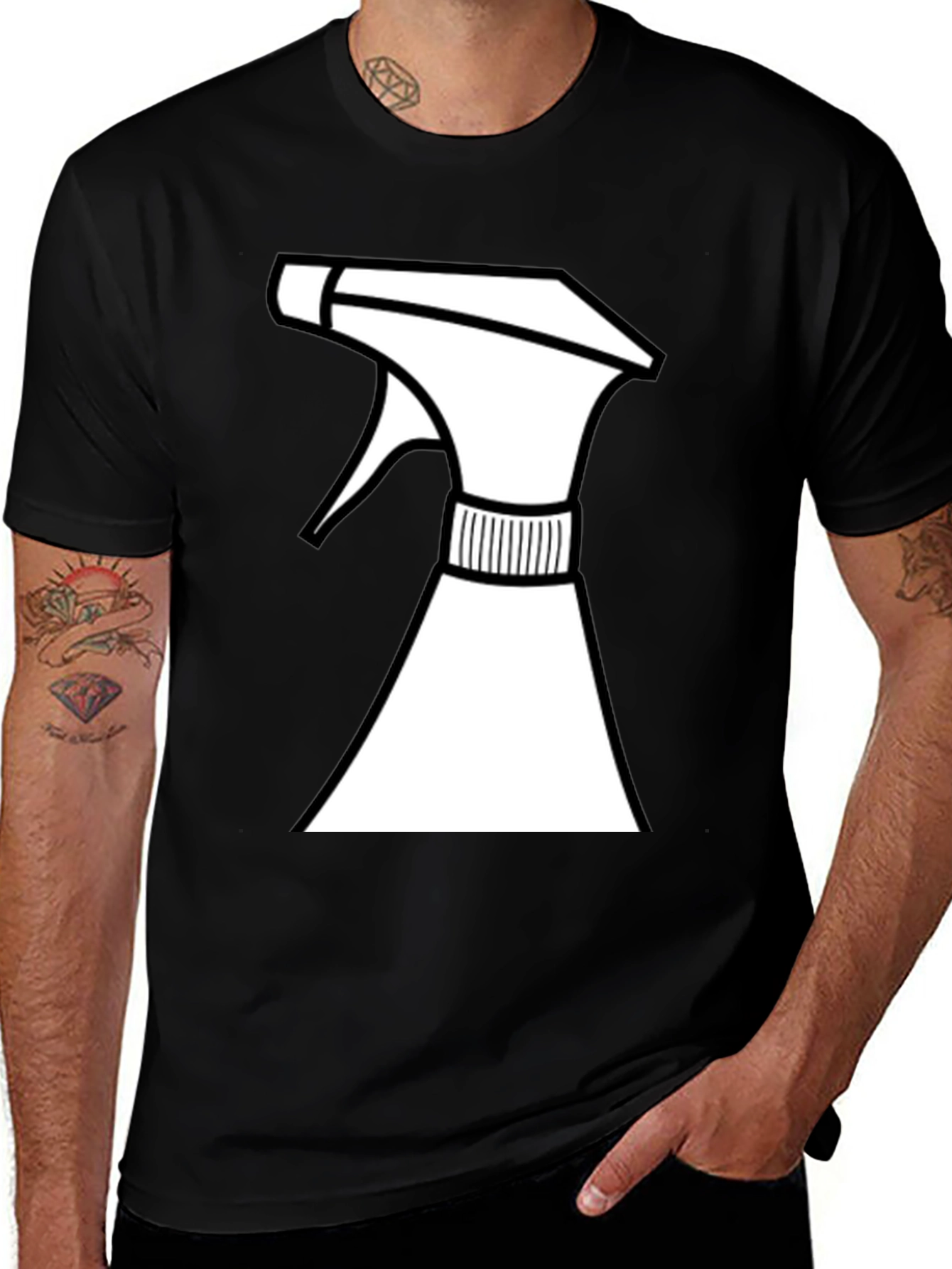 Variant 20 of Spray Bottle Graphic Tee - Classic Black