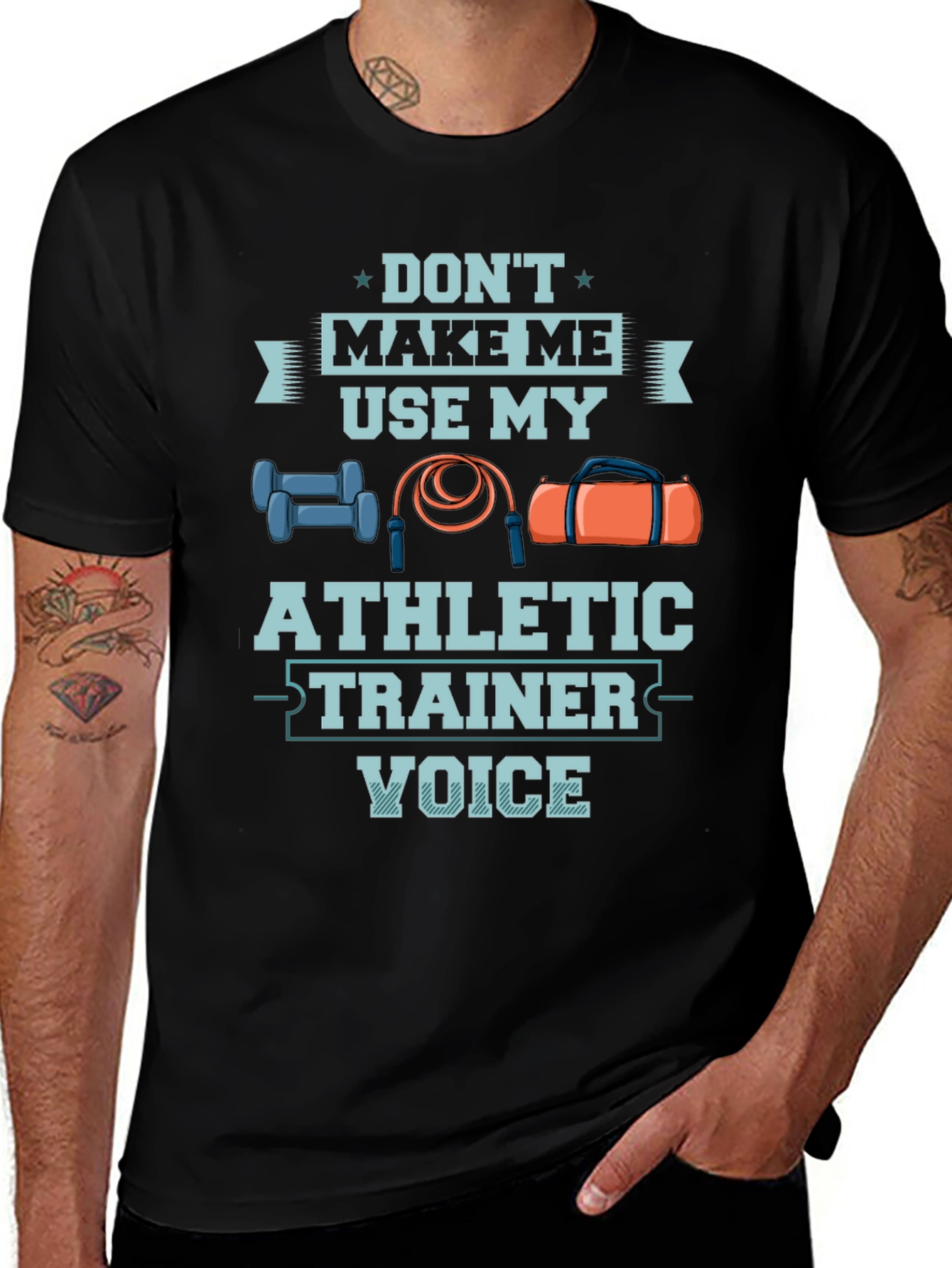 Athletic Trainer Voice T-Shirt - Funny Gym Workout Tee