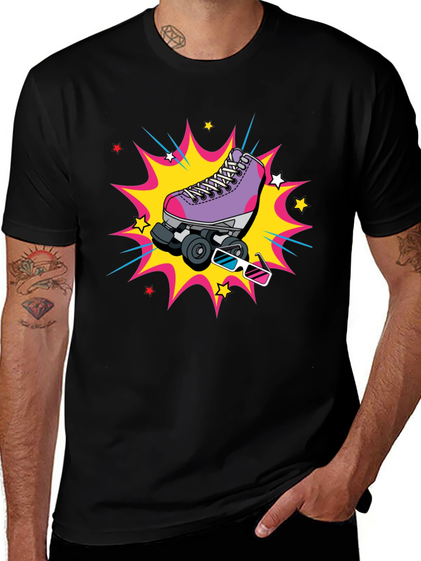 Variant 3 of Retro Roller Skate Graphic T-Shirt
