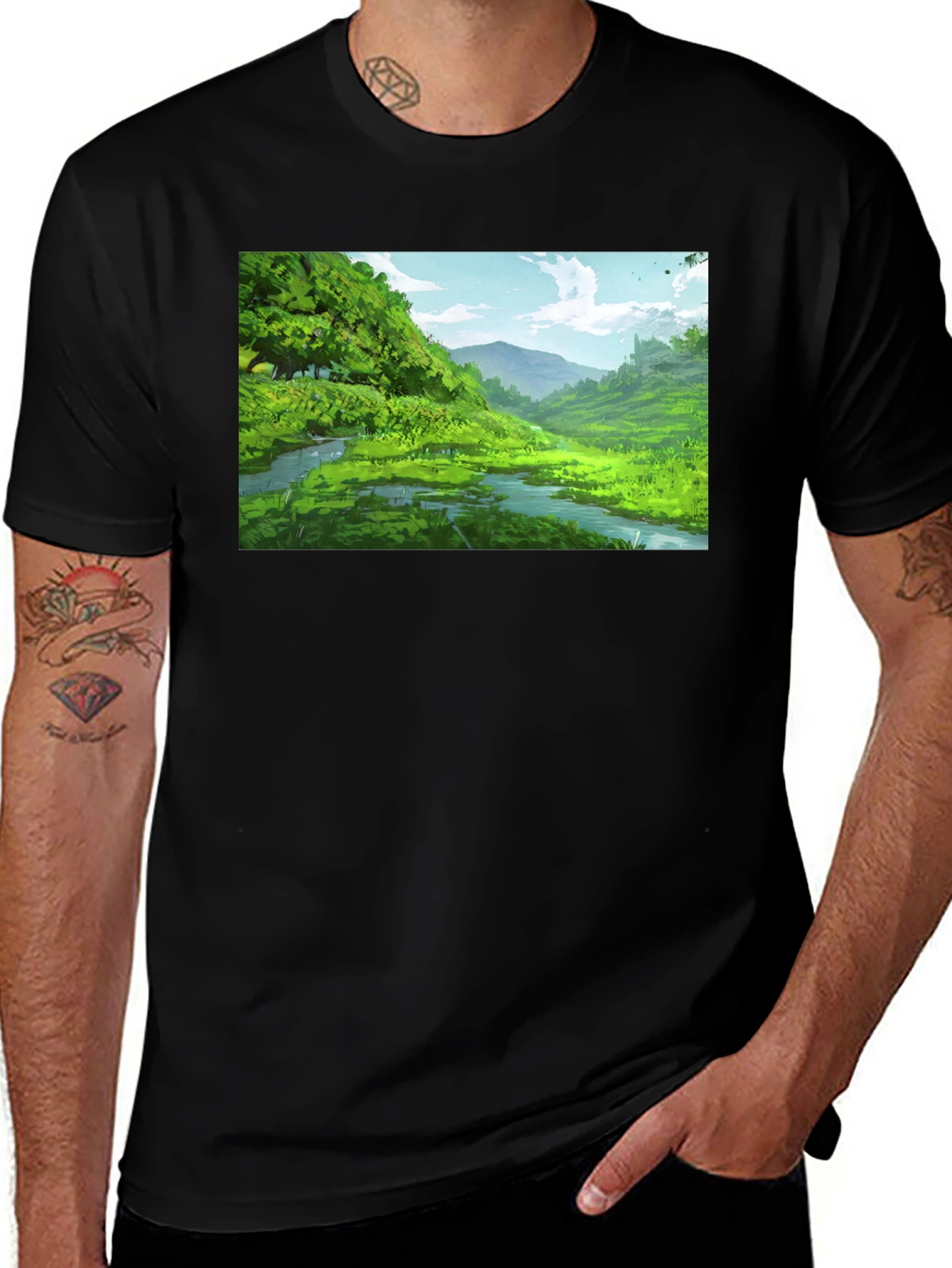 Variant 28 of Nature Landscape Graphic T-Shirt