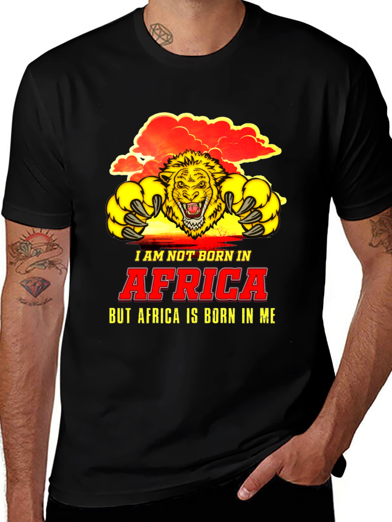 Variant 11 of Africa Lion Graphic Tee - Born in Me
