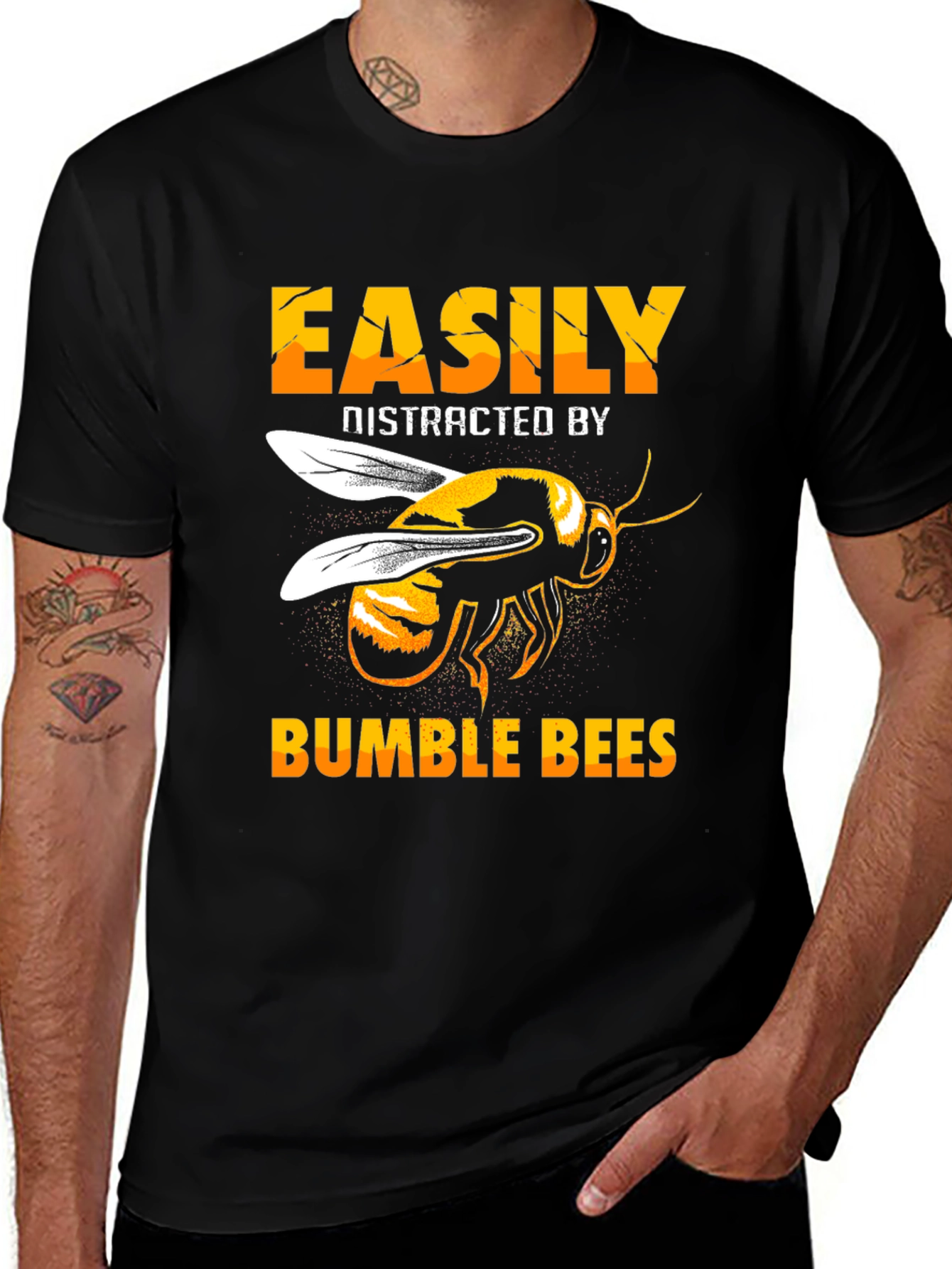 Variant 12 of Bumble Bee Distraction T-Shirt - Funny Bee Lover Tee