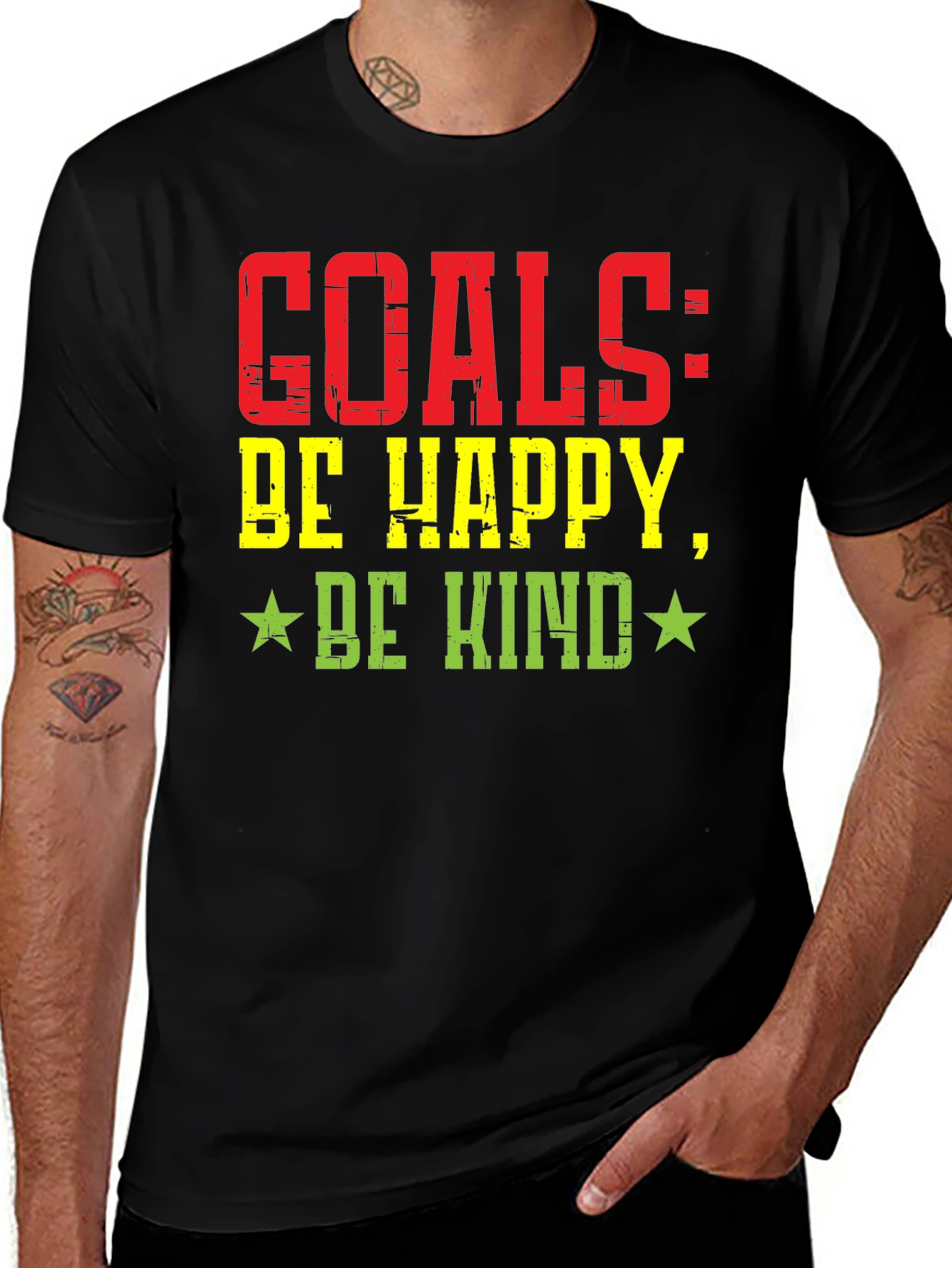 Variant 18 of Goals: Be Happy, Be Kind Graphic T-Shirt