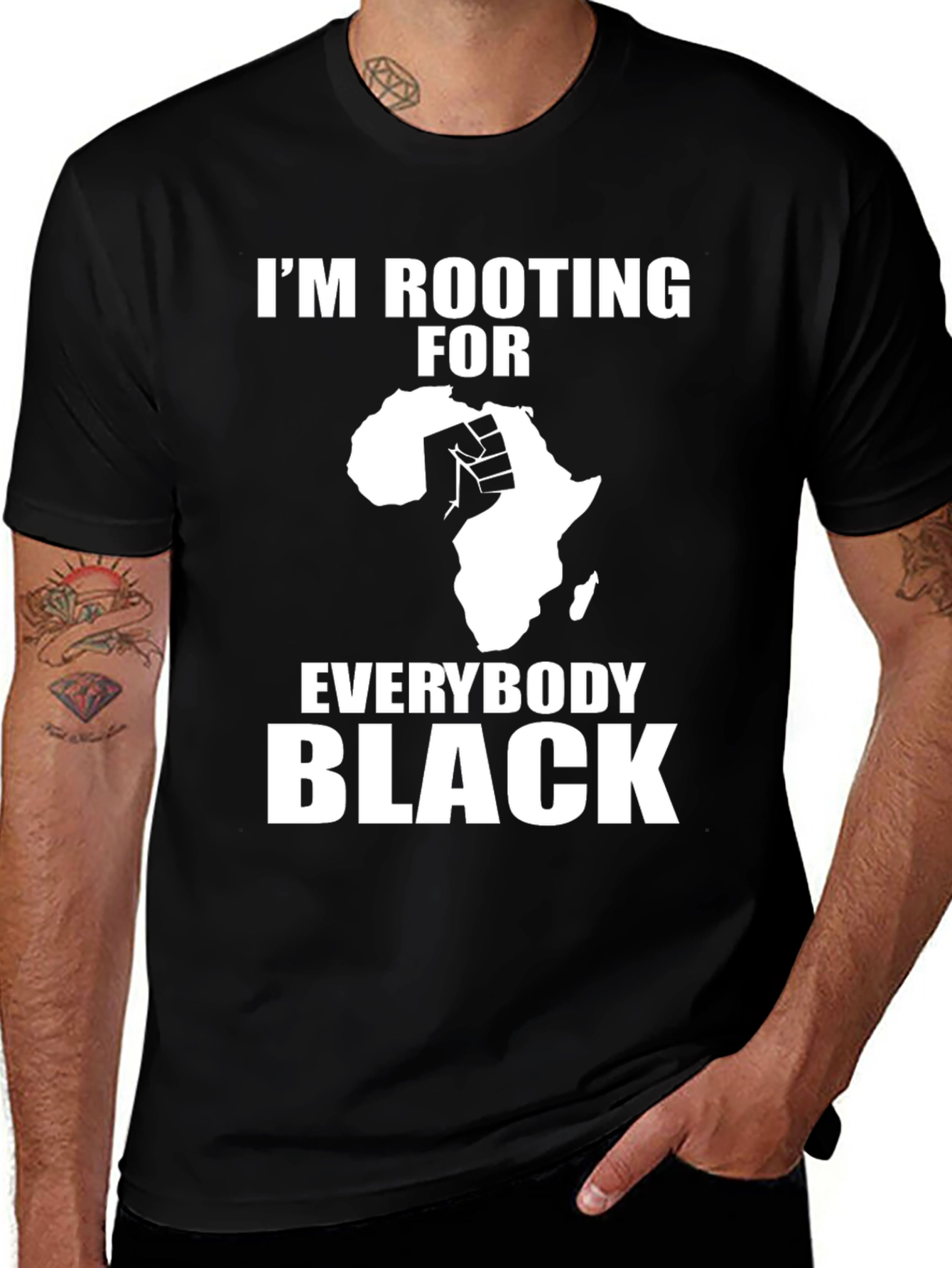 Variant 10 of I'm Rooting For Everybody Black Graphic Tee